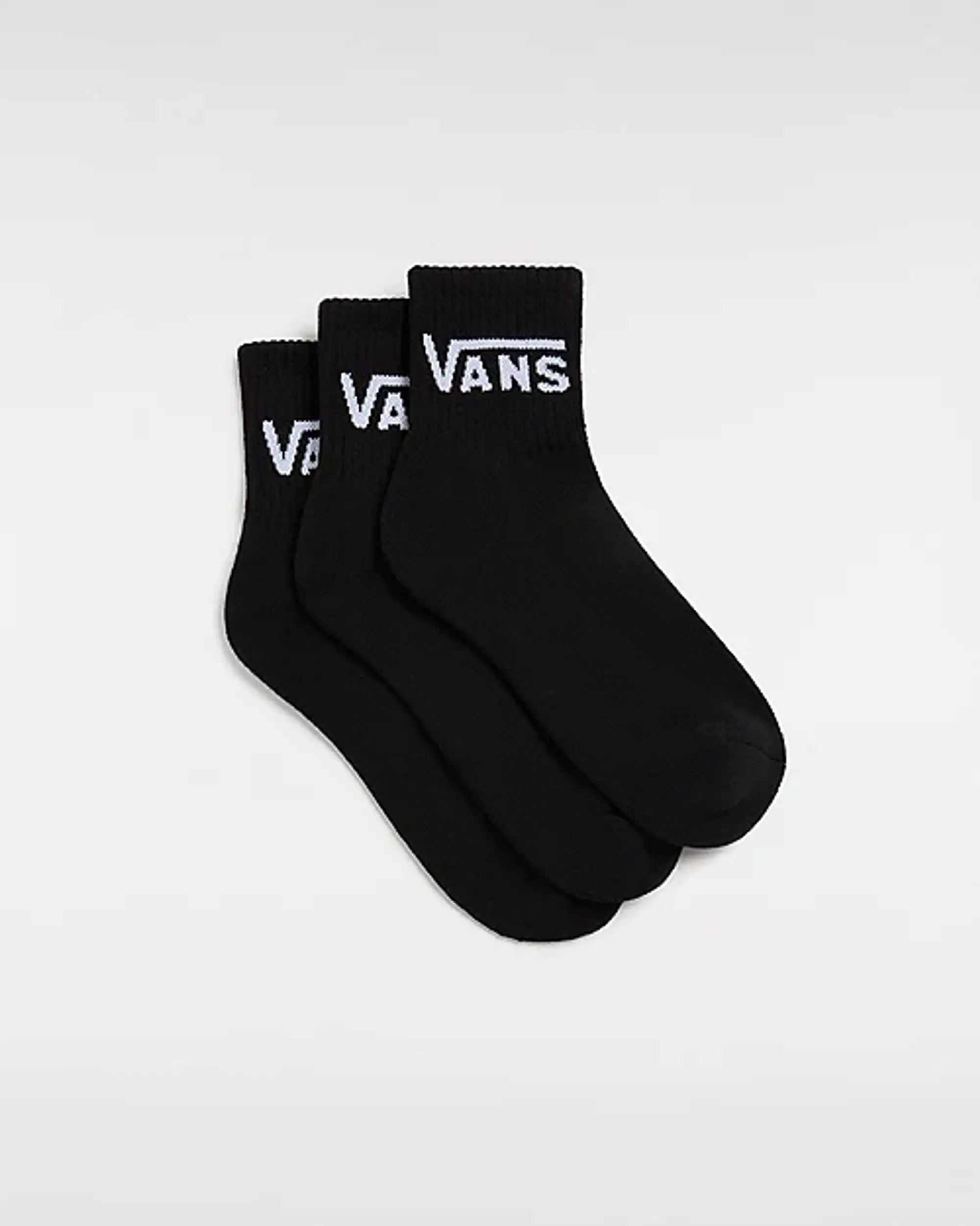 Vans Classic Half Crew Socks (3 Pair) (Black) Youth Black