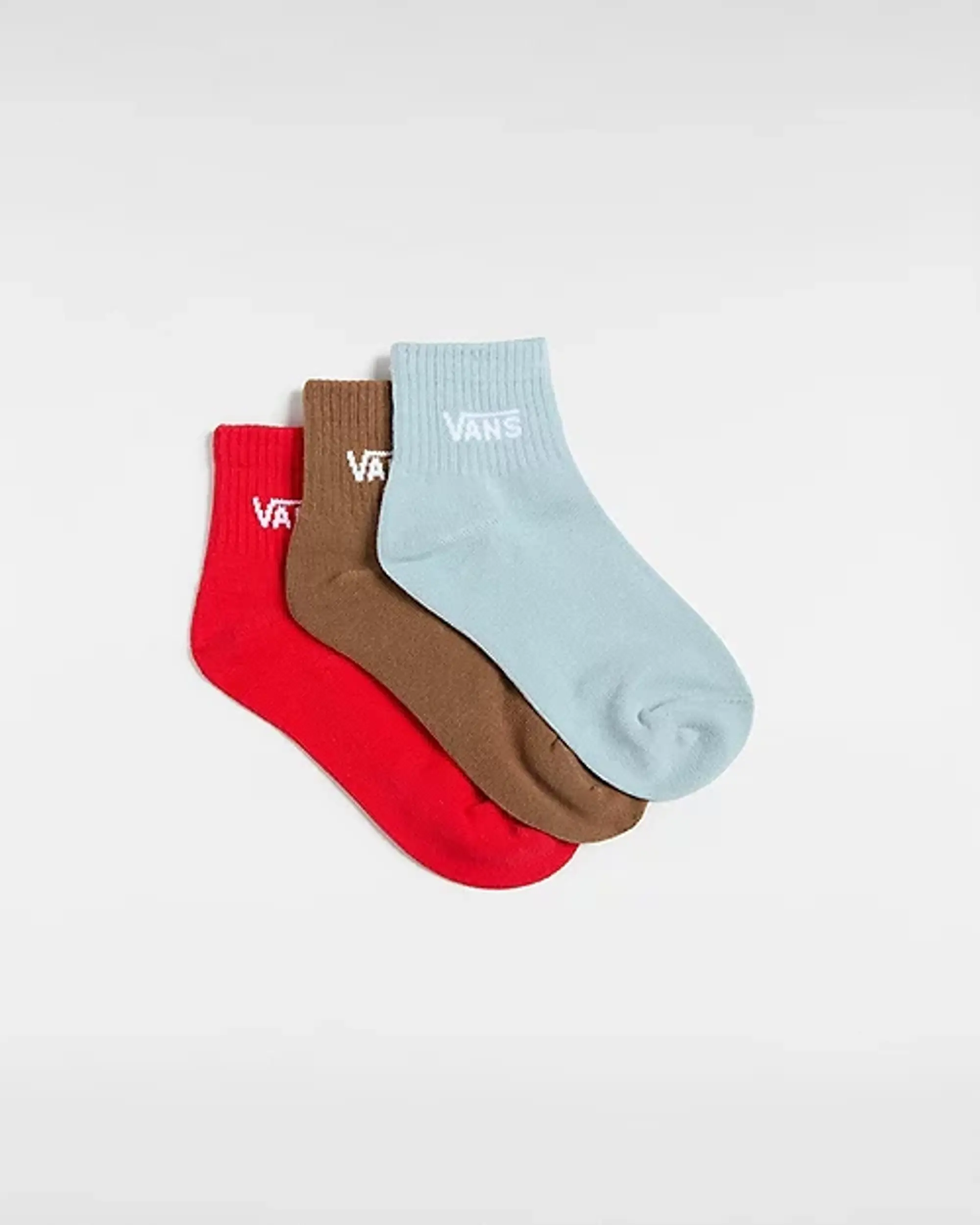 Vans Kids Classic Half Crew Socks (3 Pairs) (Racing Red) Youth Red