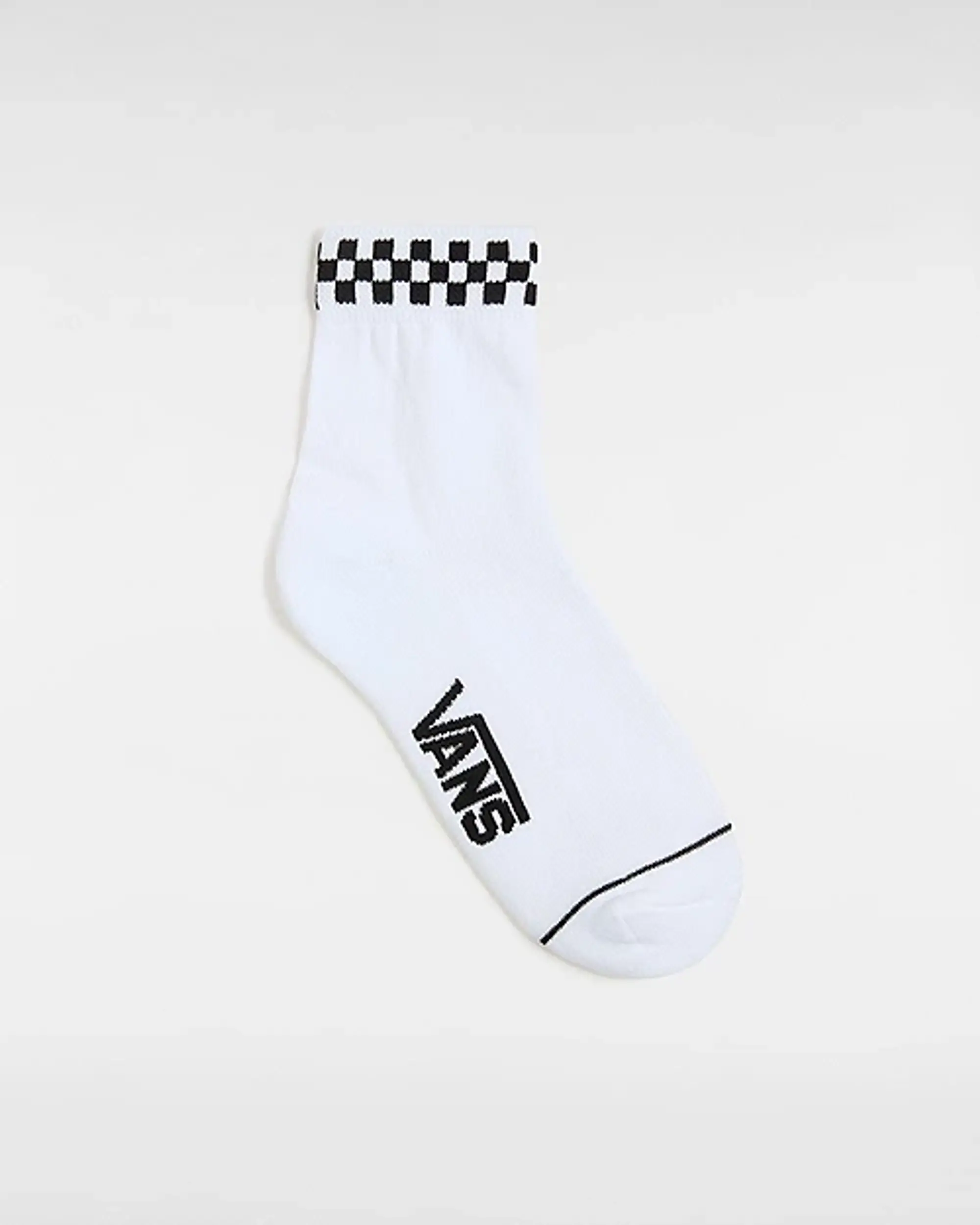 Vans Peek-A-Check Crew Socks (1 Pair) (White/Black) Women White