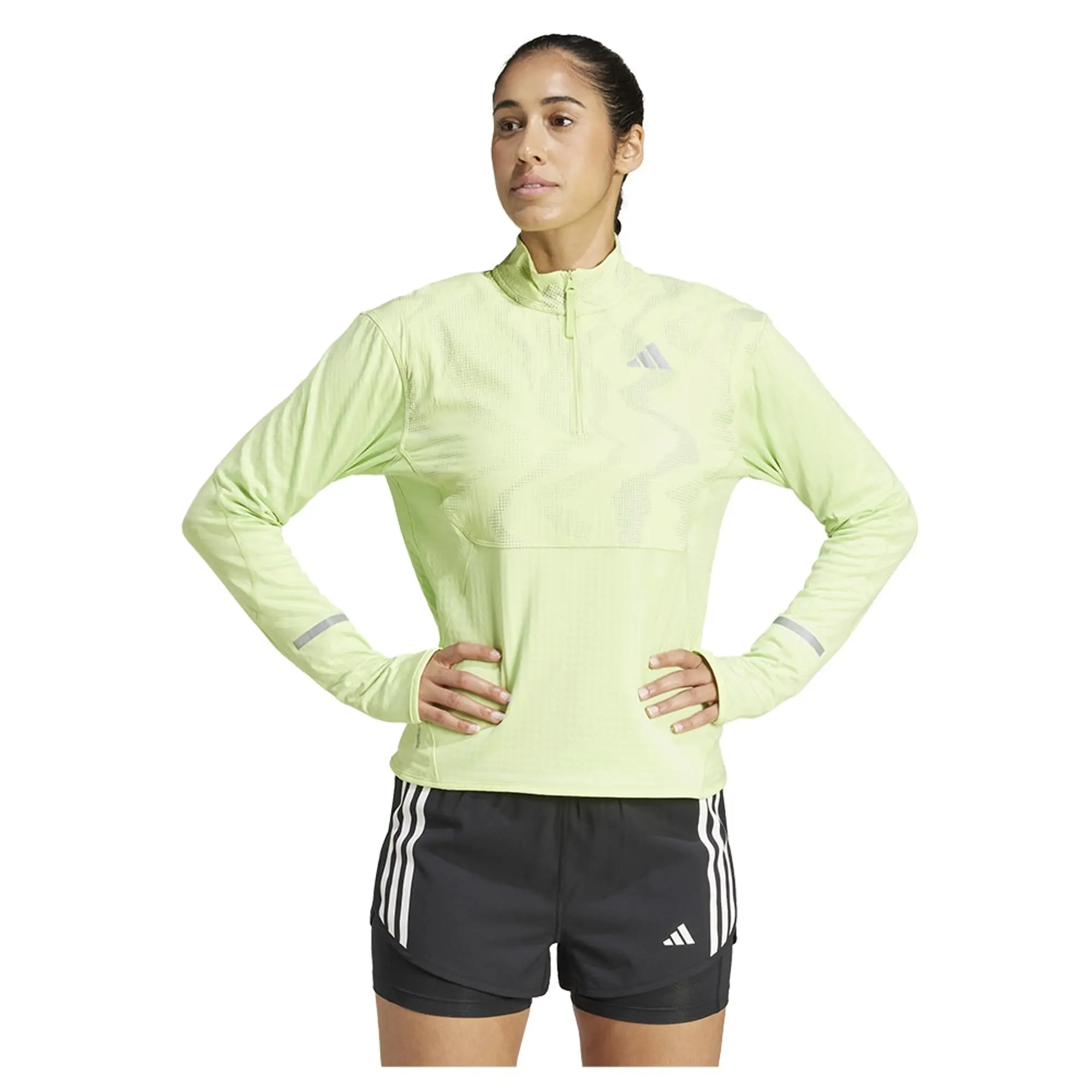 Adidas Ultimate Hi Vis Reflective Half Zip Sweatshirt