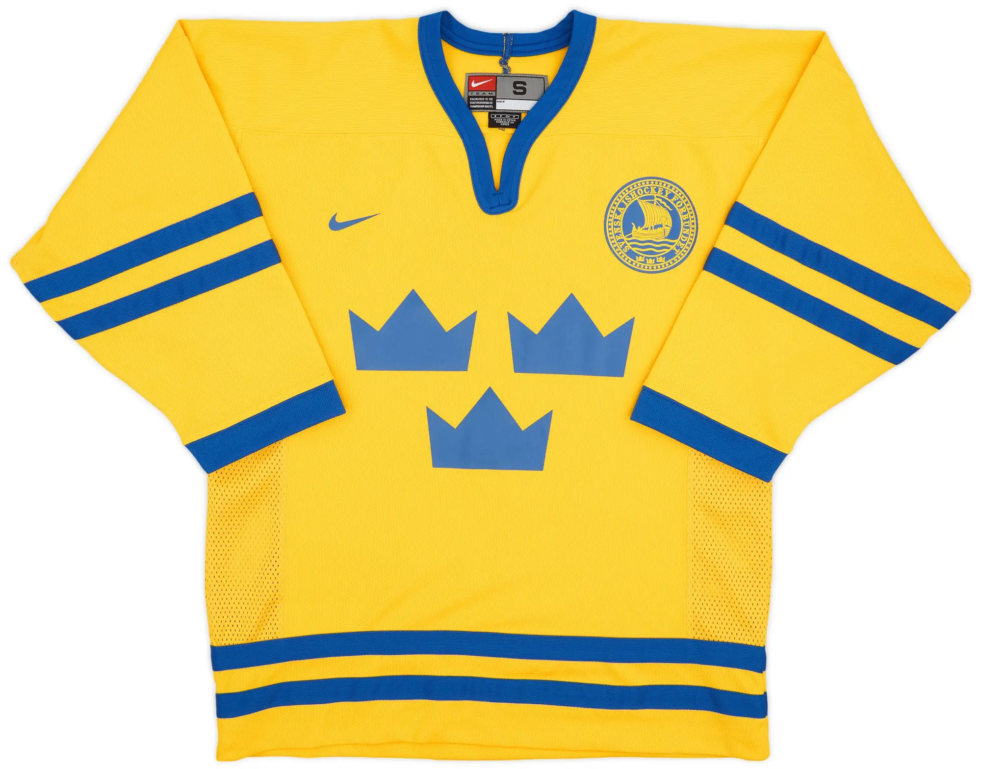 2000-04 Sweden National Hockey Team Nike Home Jersey - 9/10 - (S)