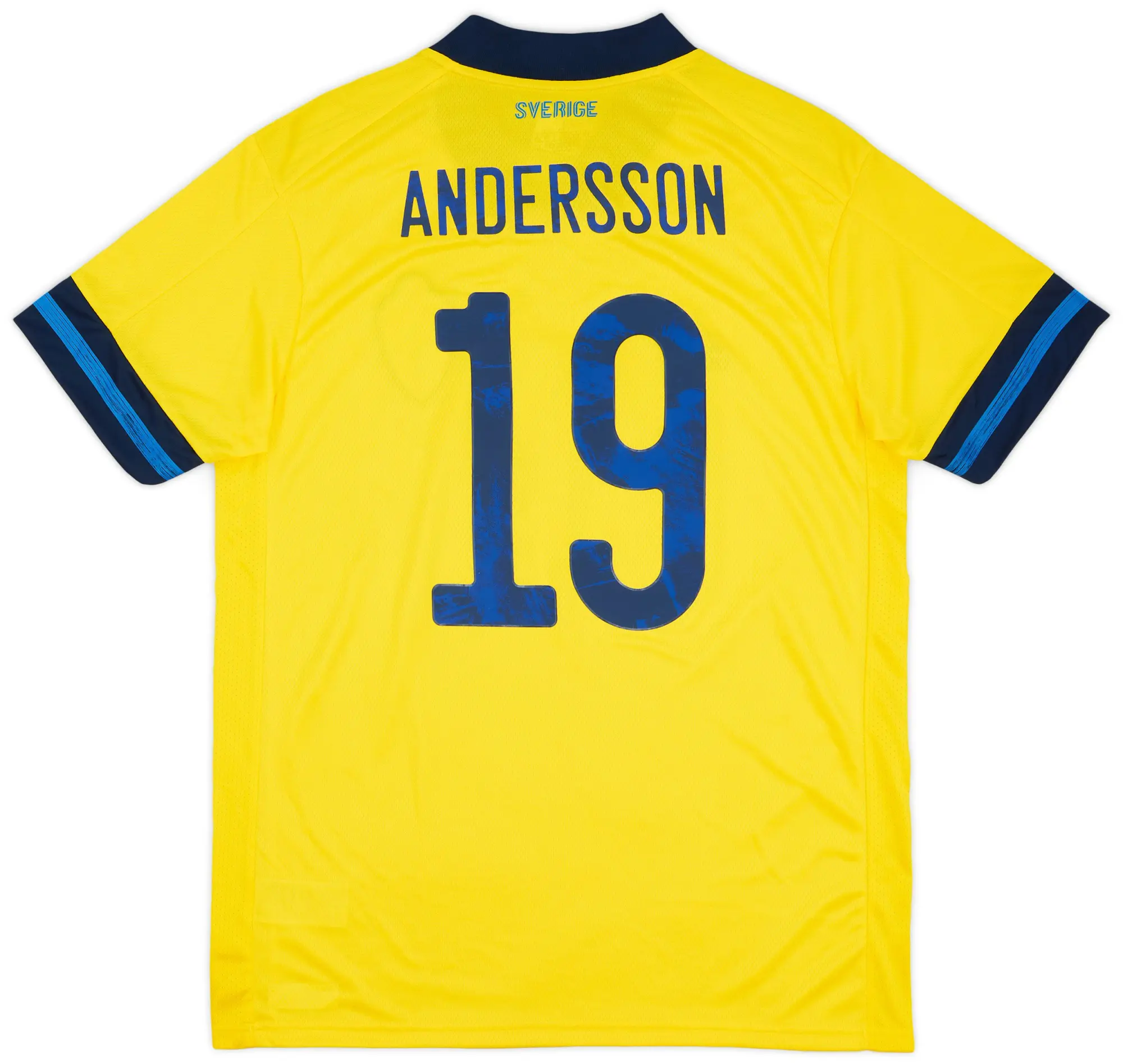 adidas 2020 Sweden Player Issue Home Shirt Andersson #19