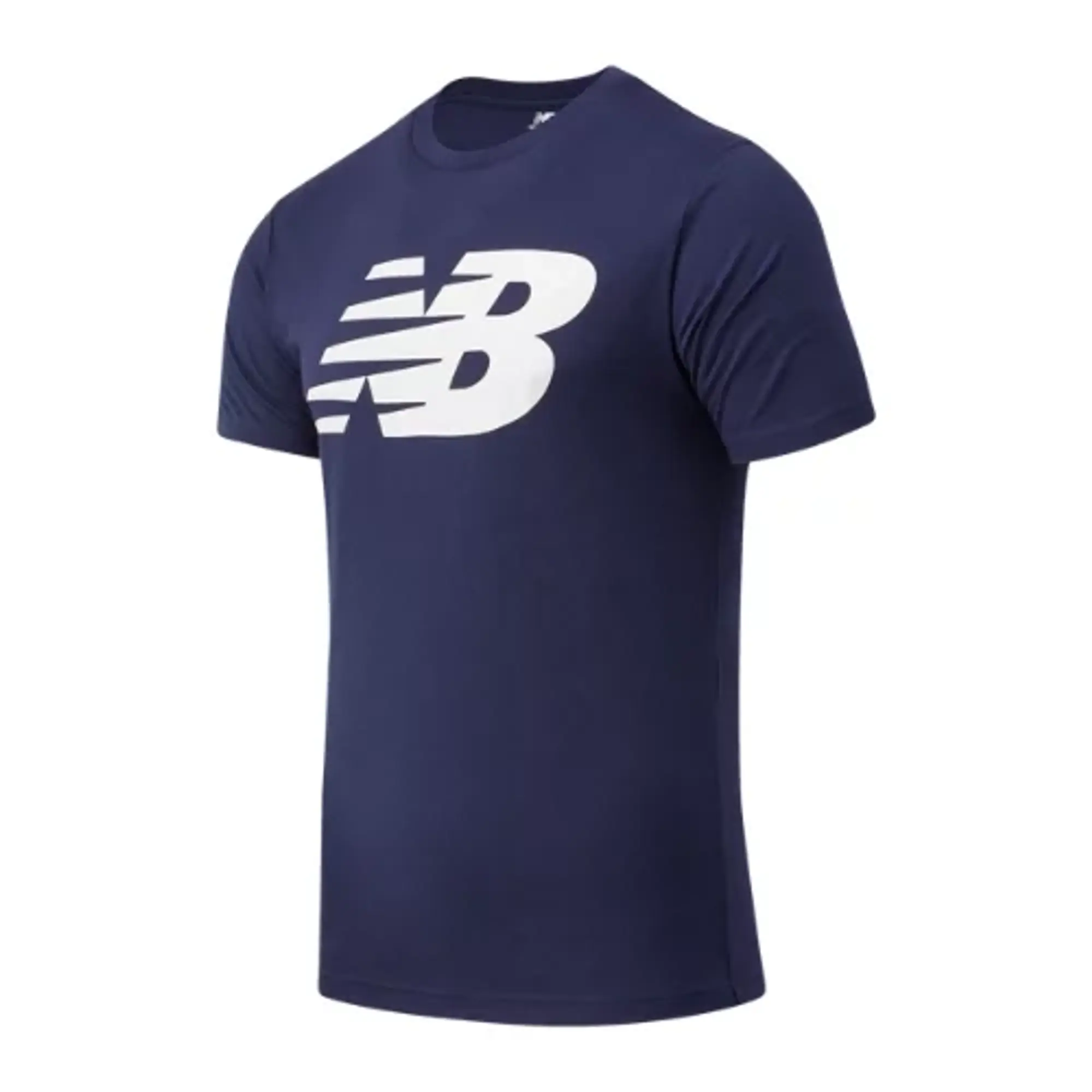 New Balance Men's NB Classic NB T-Shirt in Blue Cotton