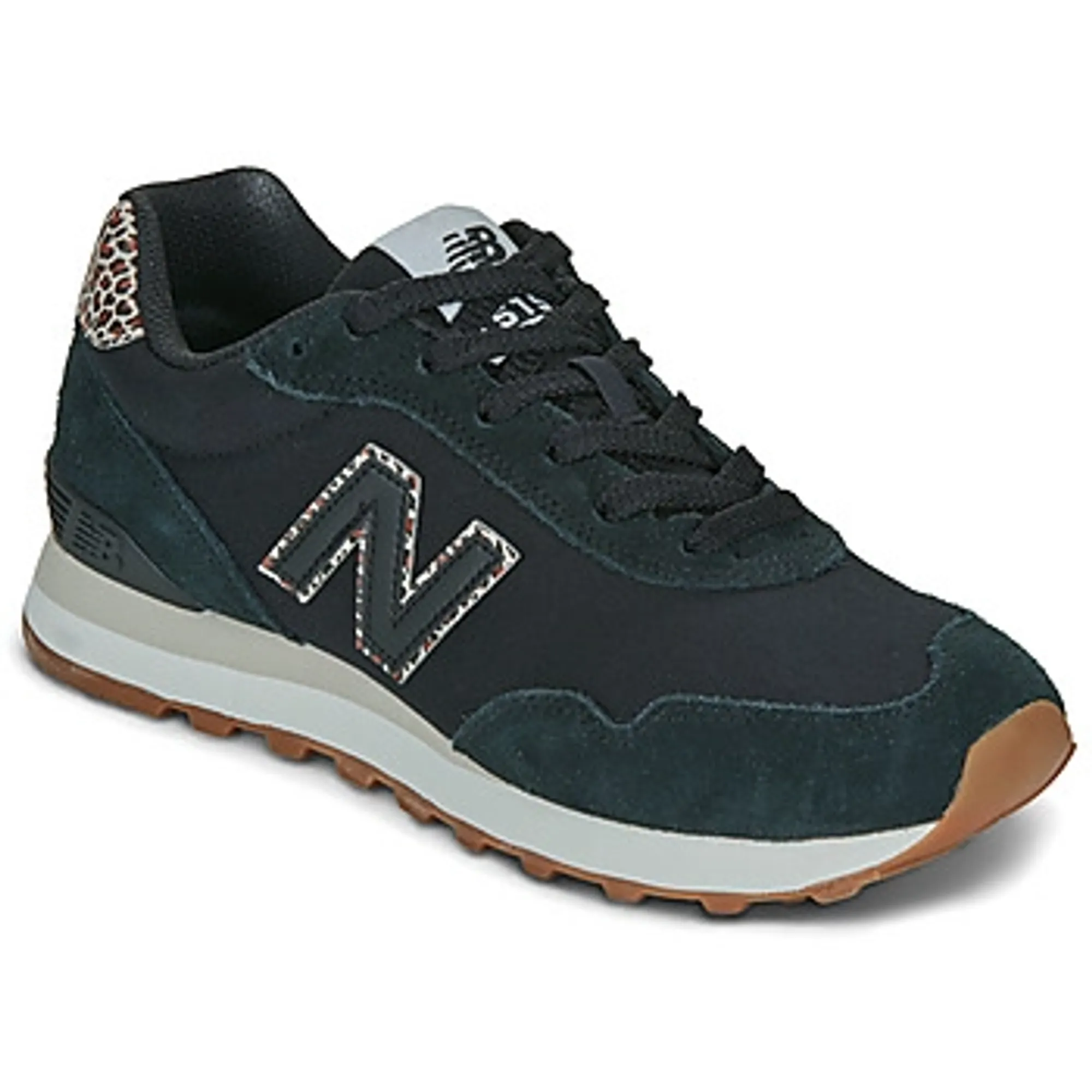 New Balance Women's 515 in Black/Brown Suede/Mesh