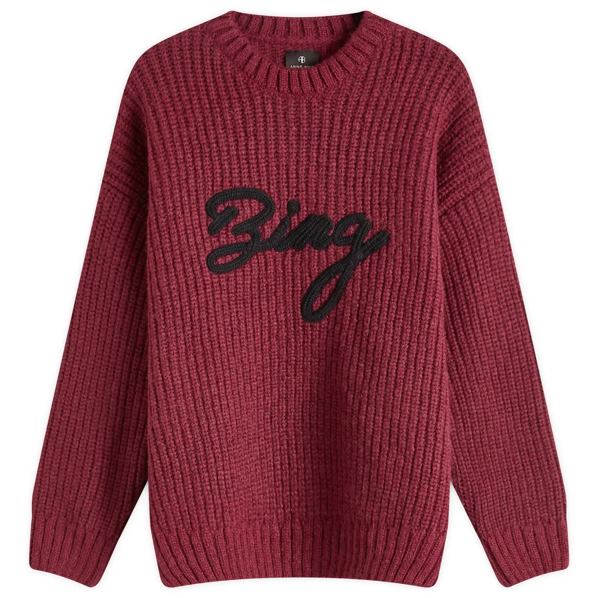 Anine Bing Women's Sydney Crew Jumper Burgundy