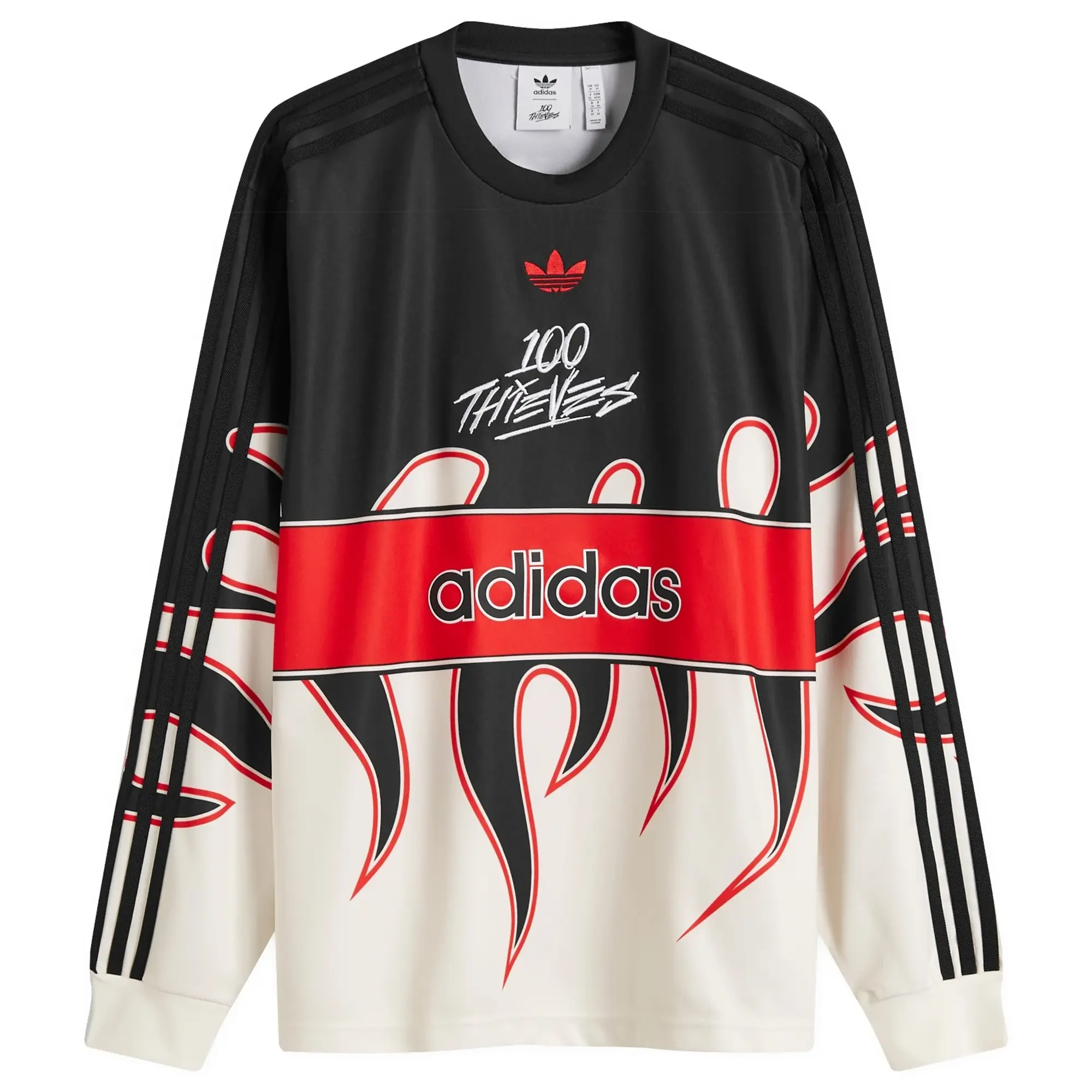 Adidas Men's x 100 Thieves Long Sleeve T-Shirt Multi