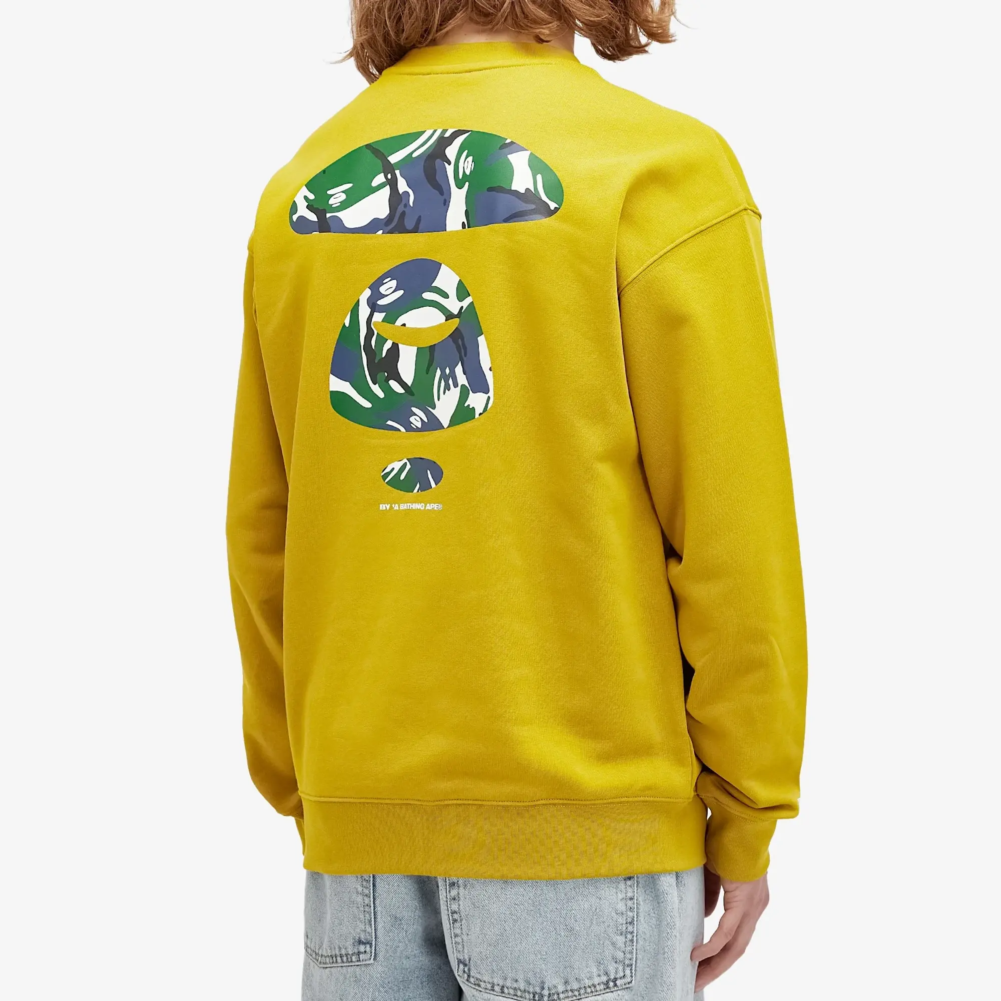 A Bathing Ape AAPE A Logo Sweatshirt Green (Yellow)