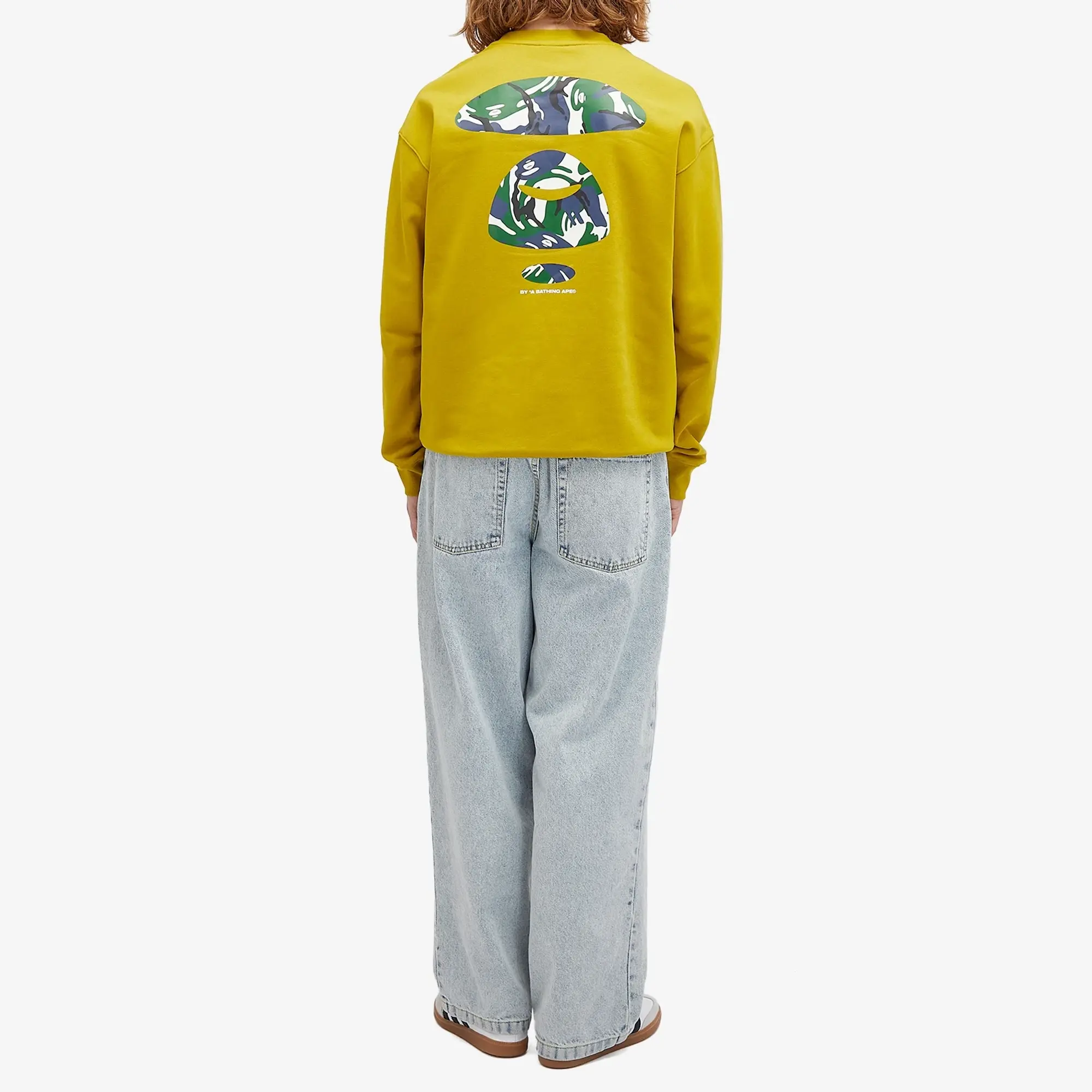 A Bathing Ape AAPE A Logo Sweatshirt Green (Yellow)