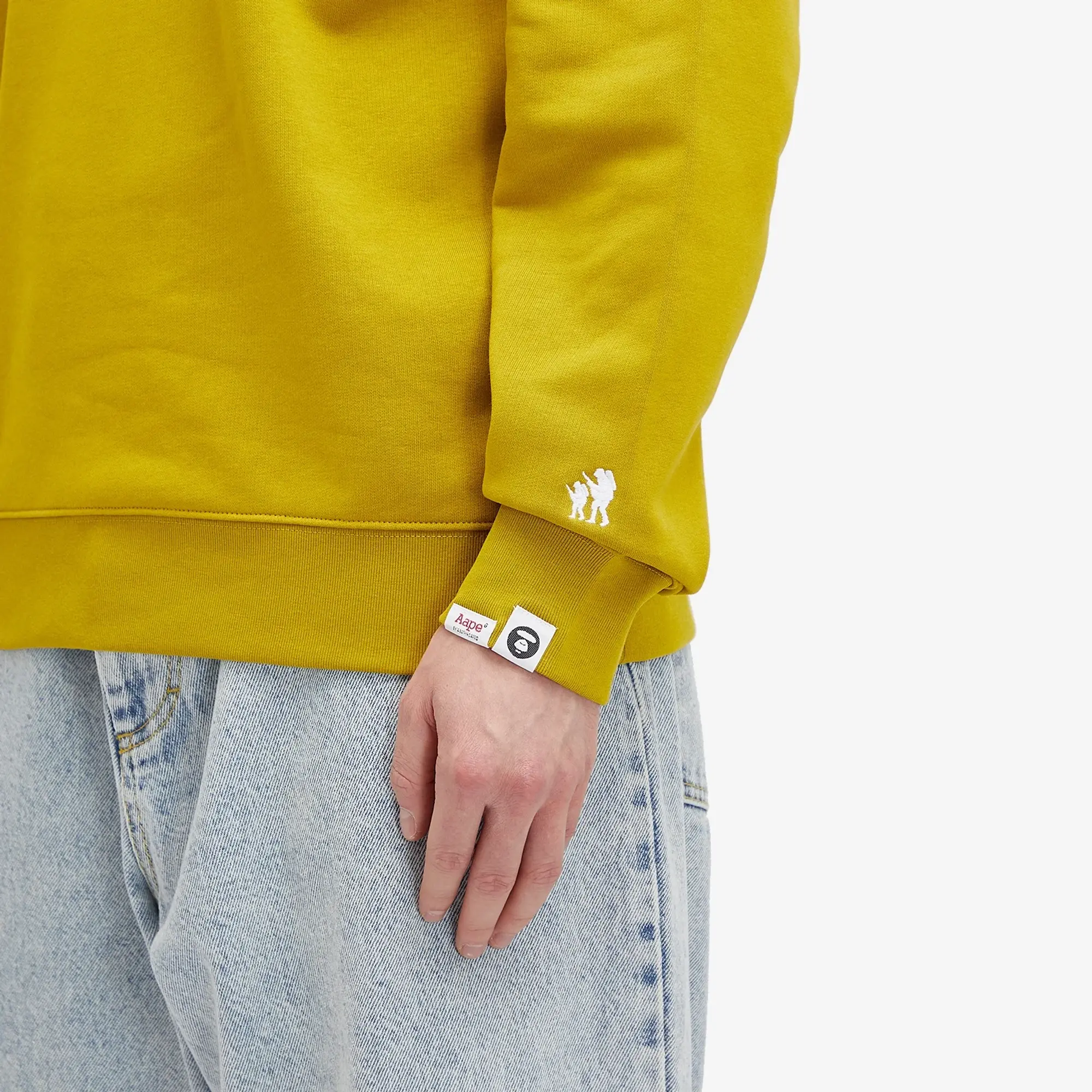 A Bathing Ape AAPE A Logo Sweatshirt Green (Yellow)