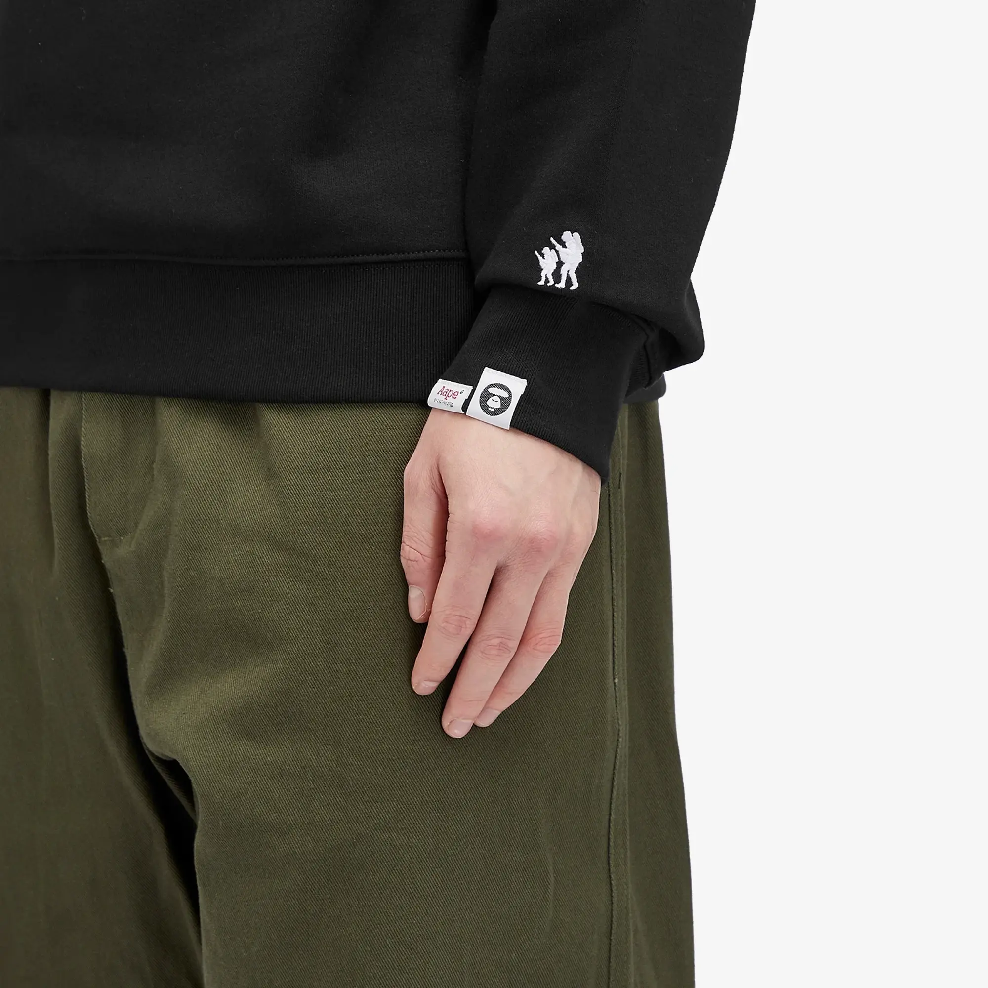 A Bathing Ape AAPE A Logo Sweatshirt Black