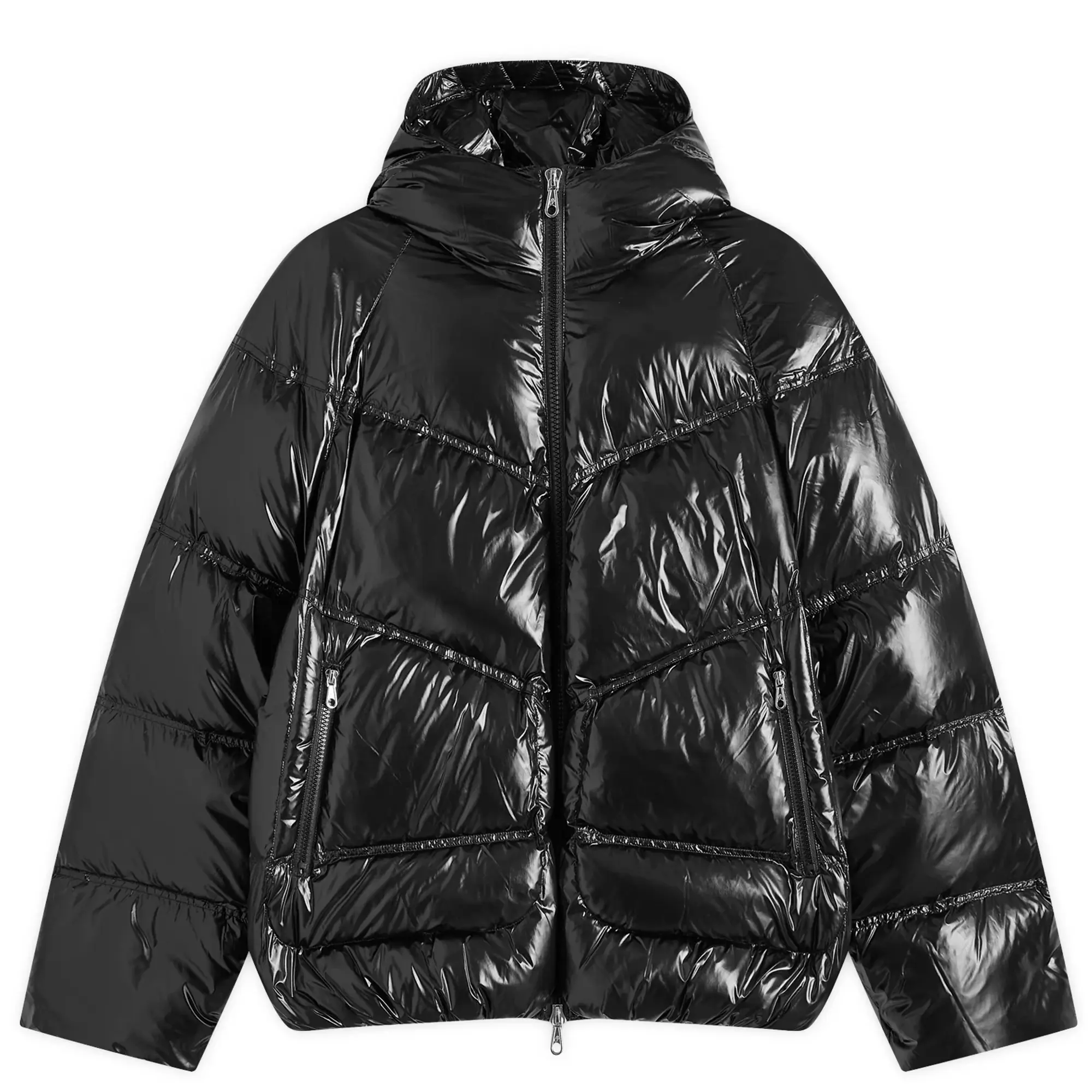 Cole Buxton Men's Hooded Insulated Puffer Jacket Black