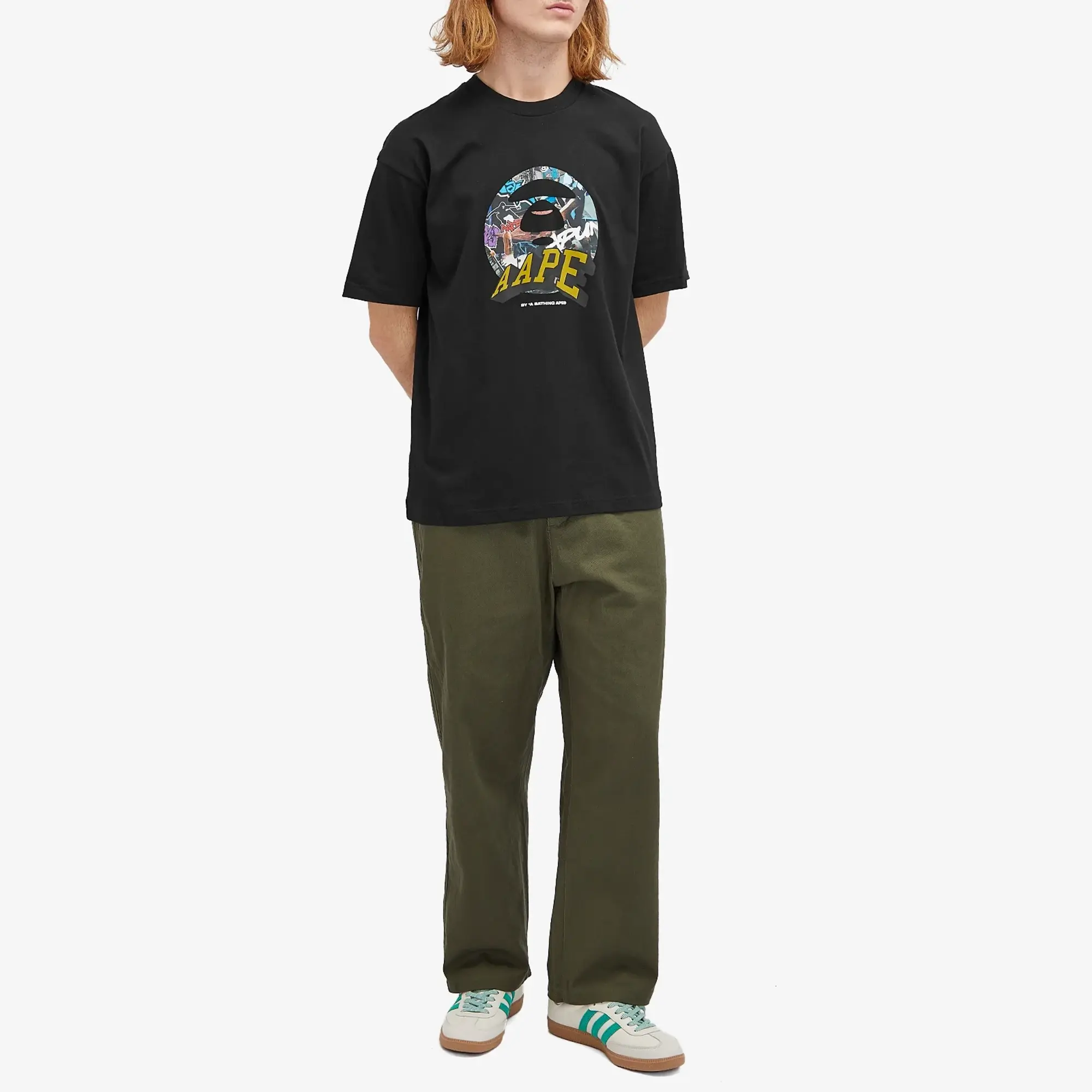 AAPE By A Bathing Ape Theme T-Shirt, Black