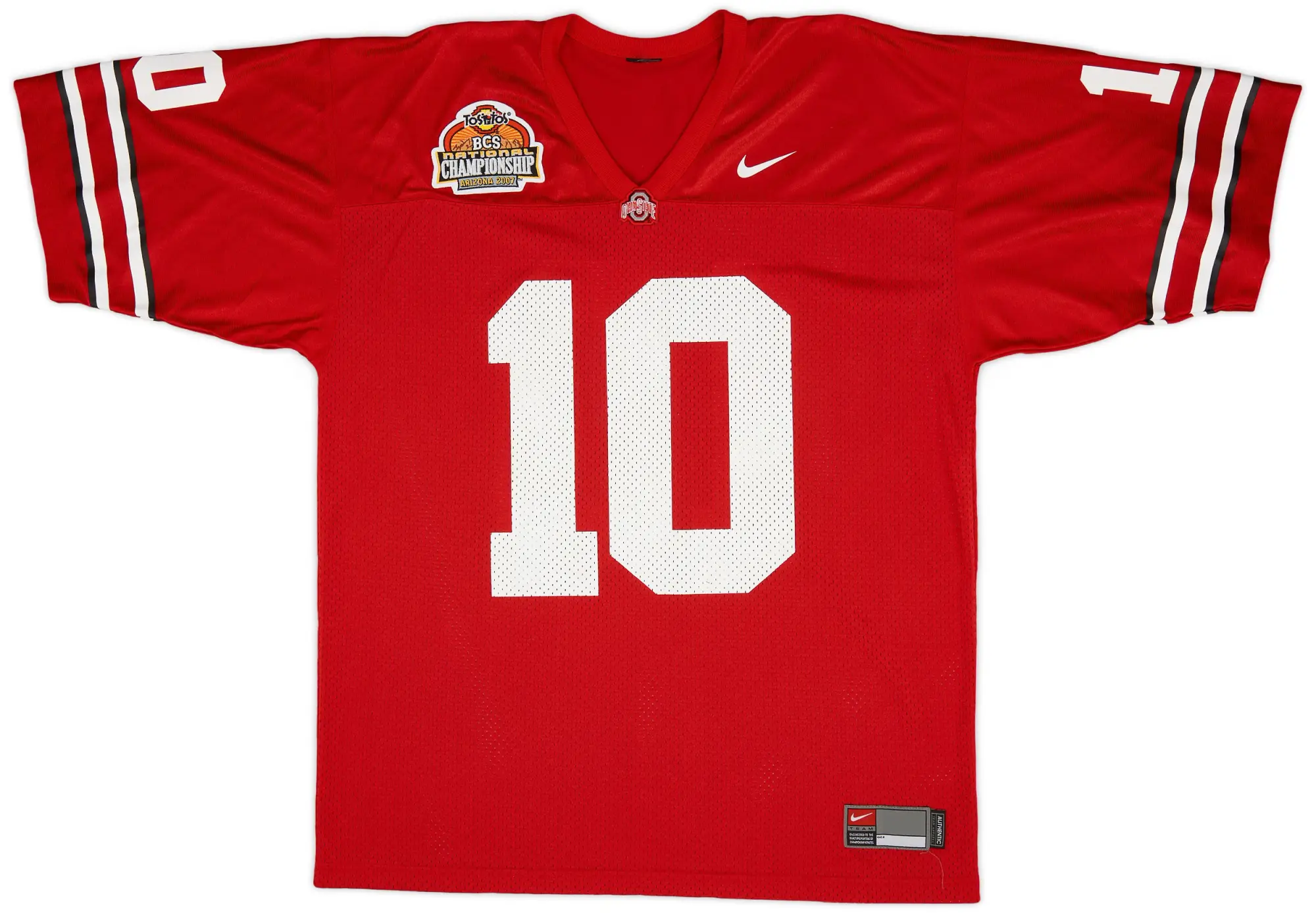 2007 Ohio State Buckeyes Smith #10 Nike Home Jersey (Excellent) XL