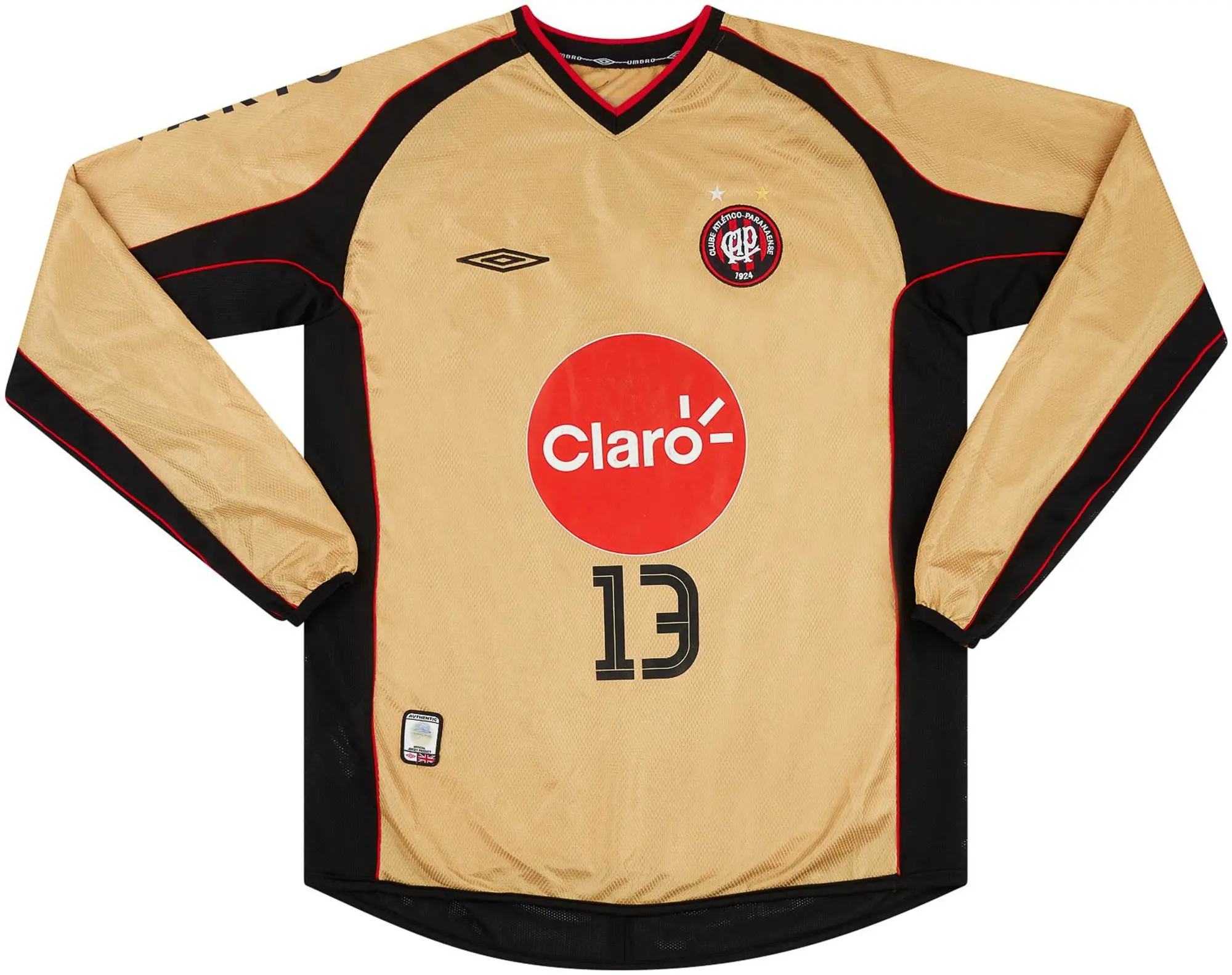 Umbro 2004 Athletico Paranaense Match Issue Third L/S Shirt #13