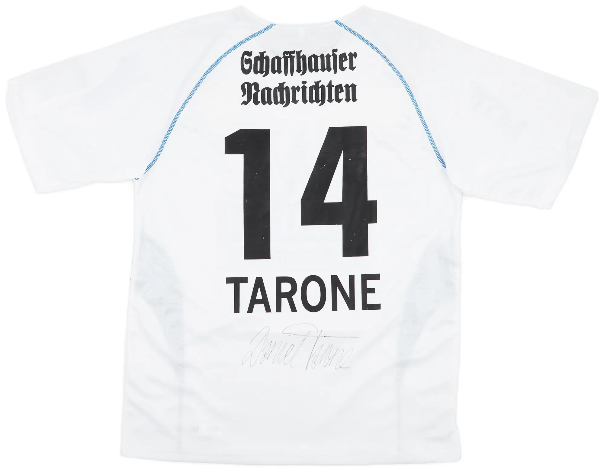 Jako 2005-06 FC Schaffhausen Signed Home Shirt Tarone #14 - 7/10 - (M/L)