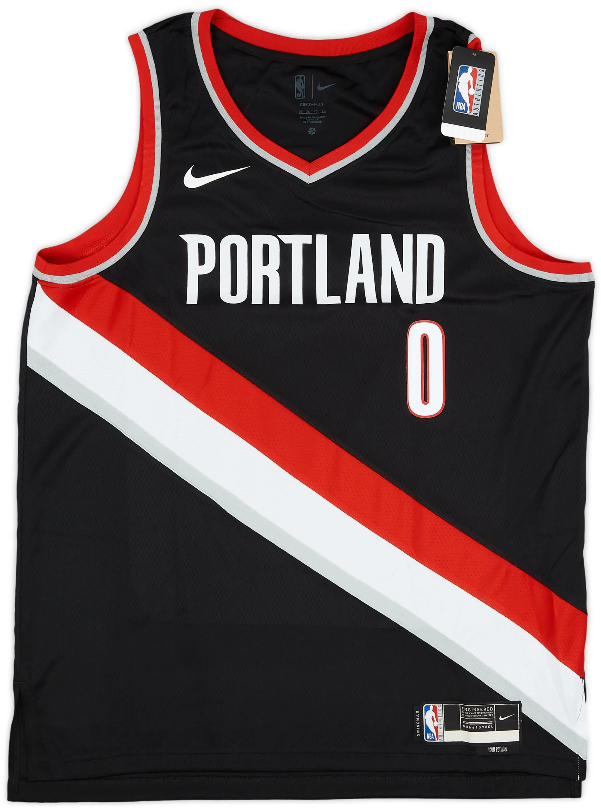 2017-23 Portland Trail Blazers Lillard #0 Nike Swingman Away Jersey (XL)