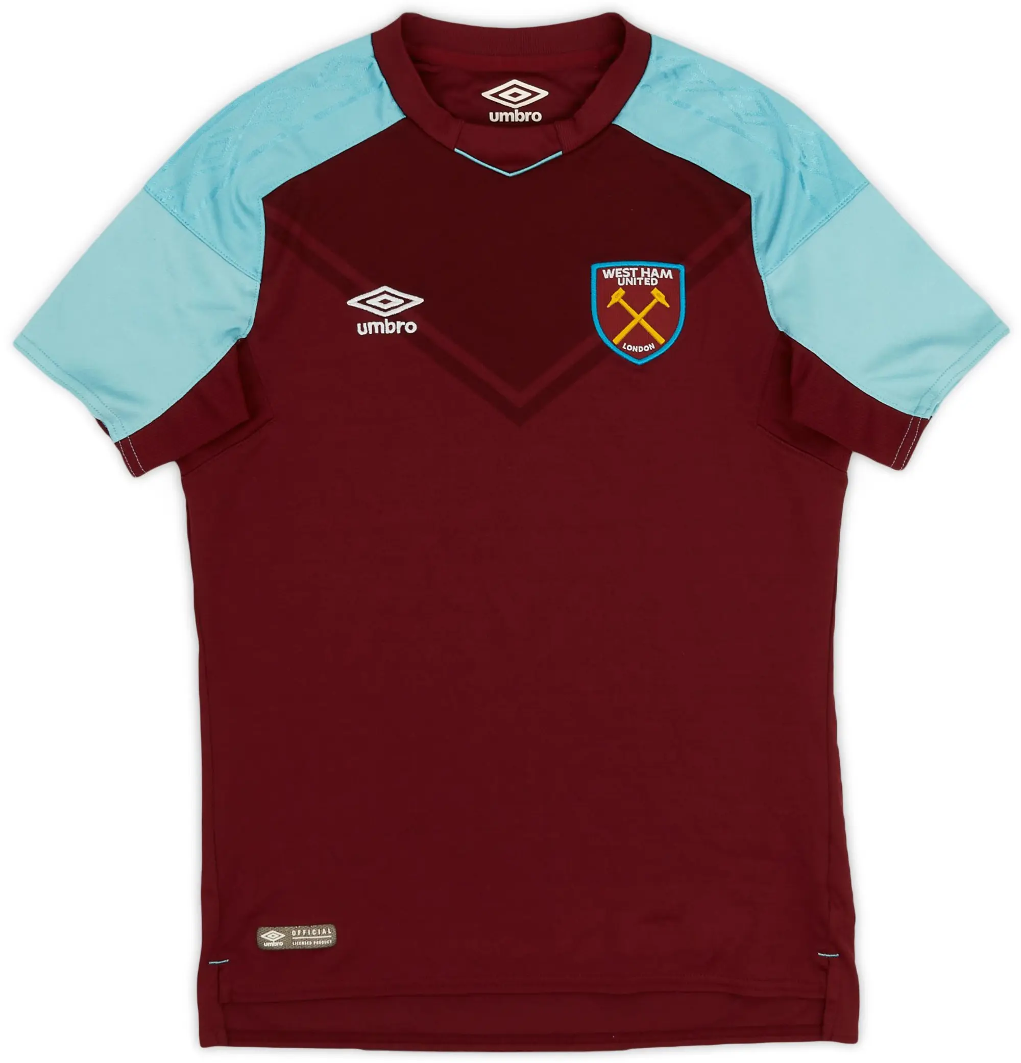 Umbro 2017-18 West Ham Home Shirt - 9/10 - (L.Boys)