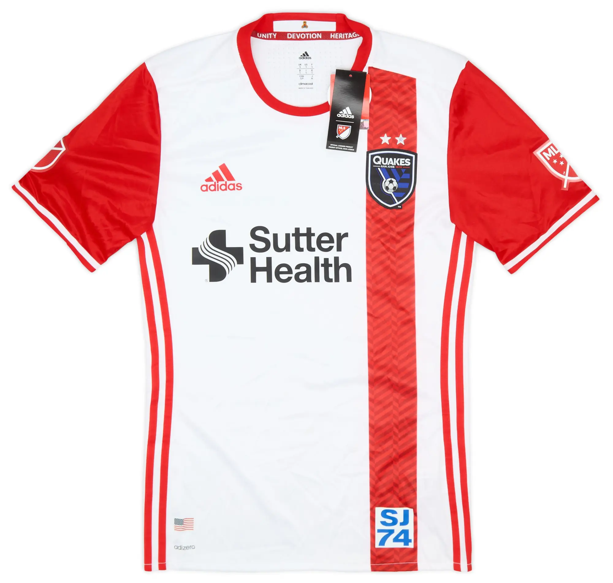 adidas 2016-17 San Jose Earthquakes Authentic Away Shirt (S)