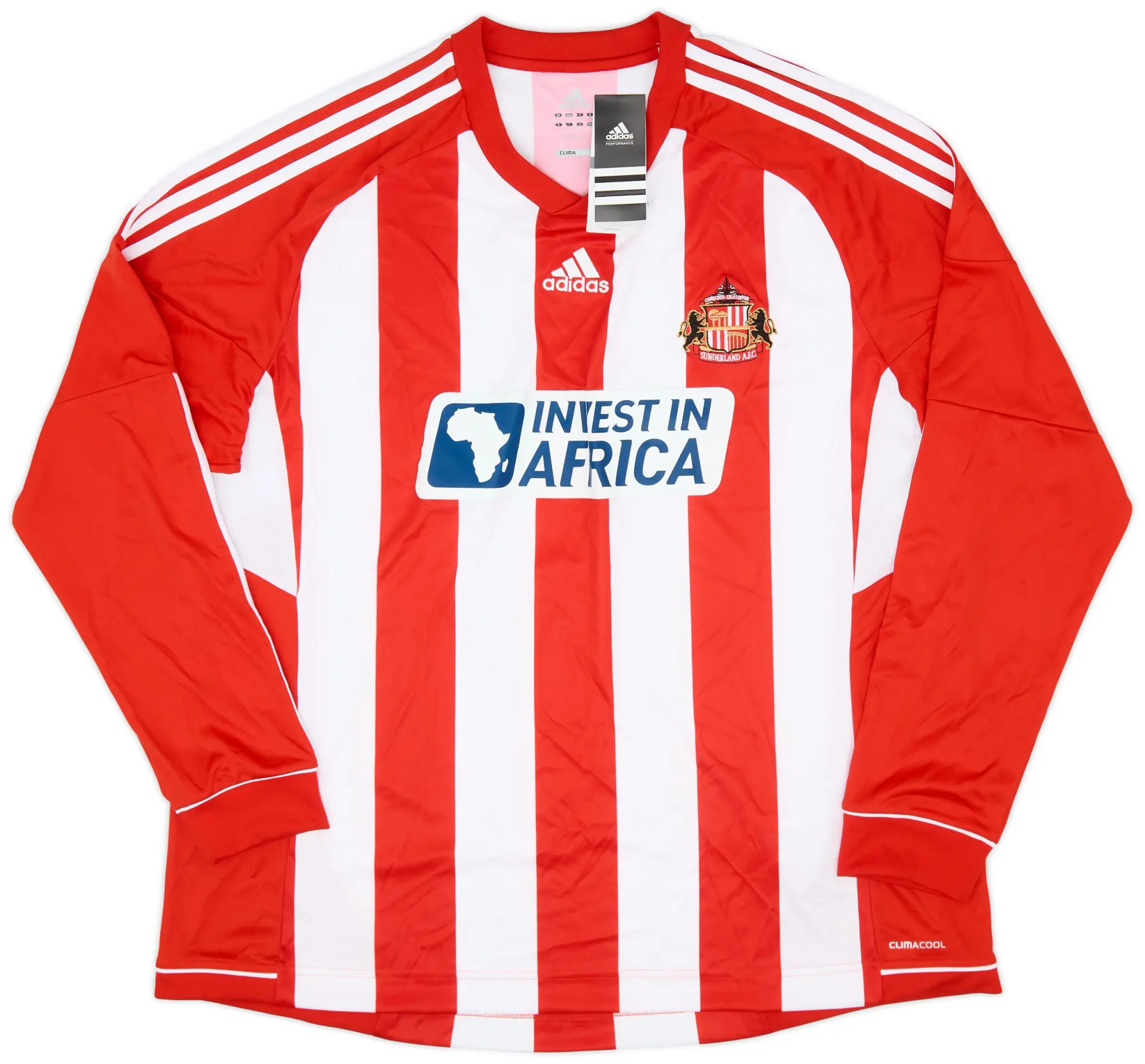 adidas 2012-13 Sunderland Home L/S Shirt (XXL)