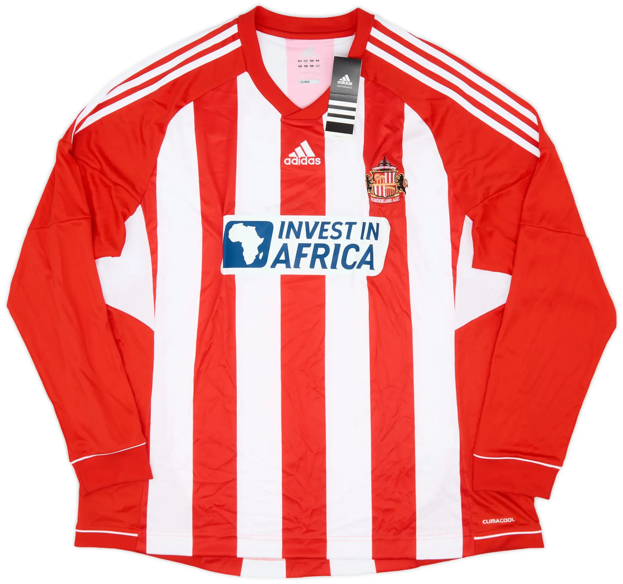 adidas 2012-13 Sunderland Home L/S Shirt (XXL)