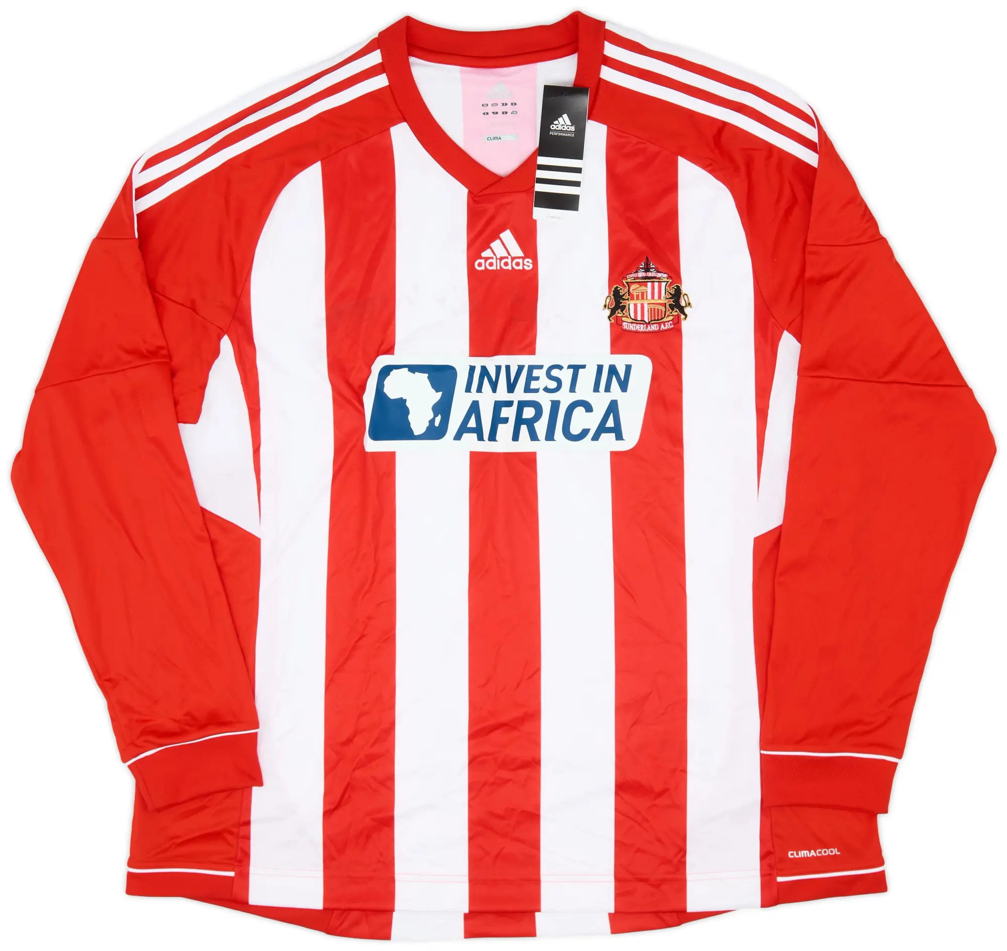 adidas 2012-13 Sunderland Home L/S Shirt (XXL)
