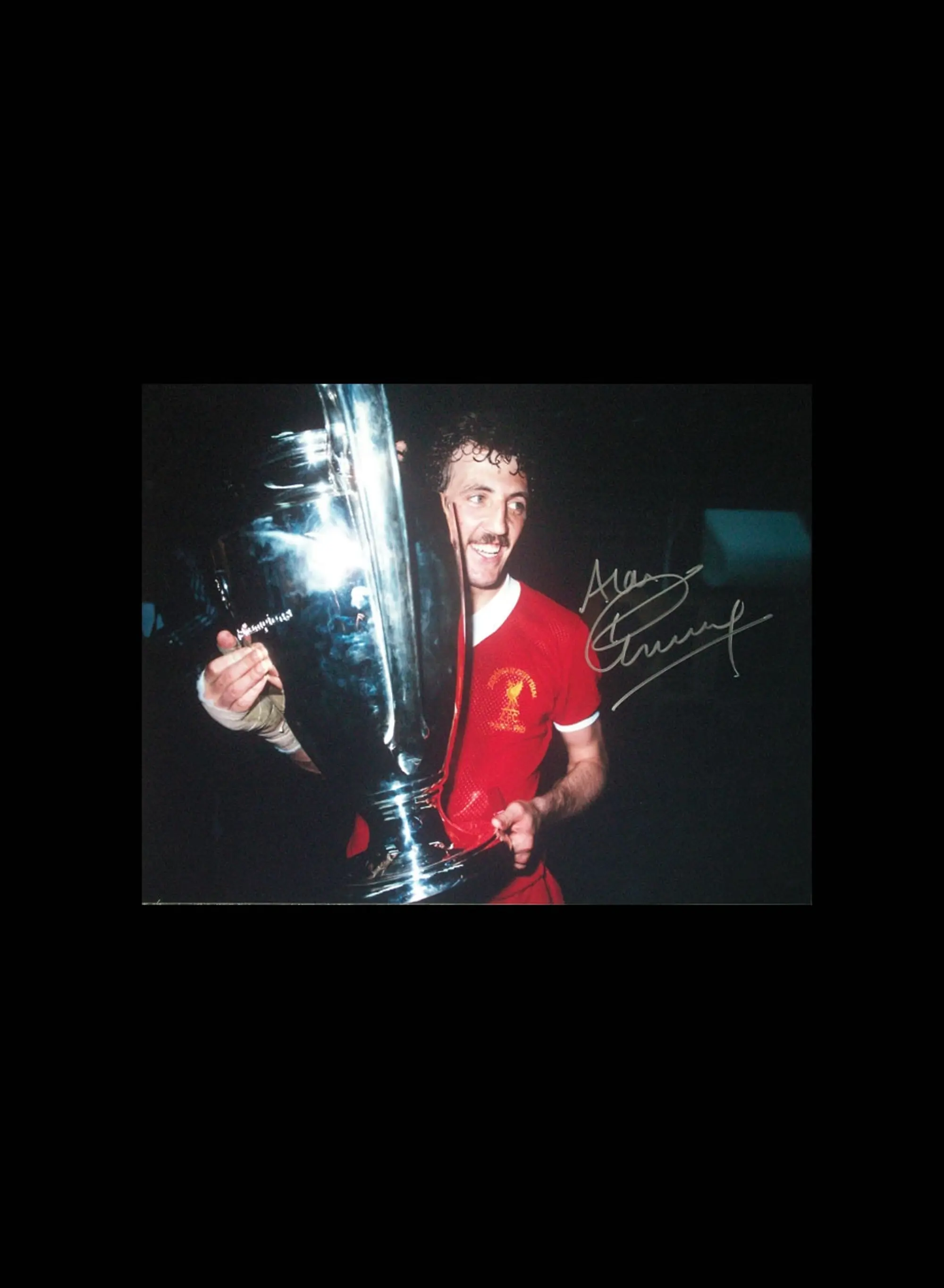Alan kennedy Signed Liverpool 1981 European Cup Final photo