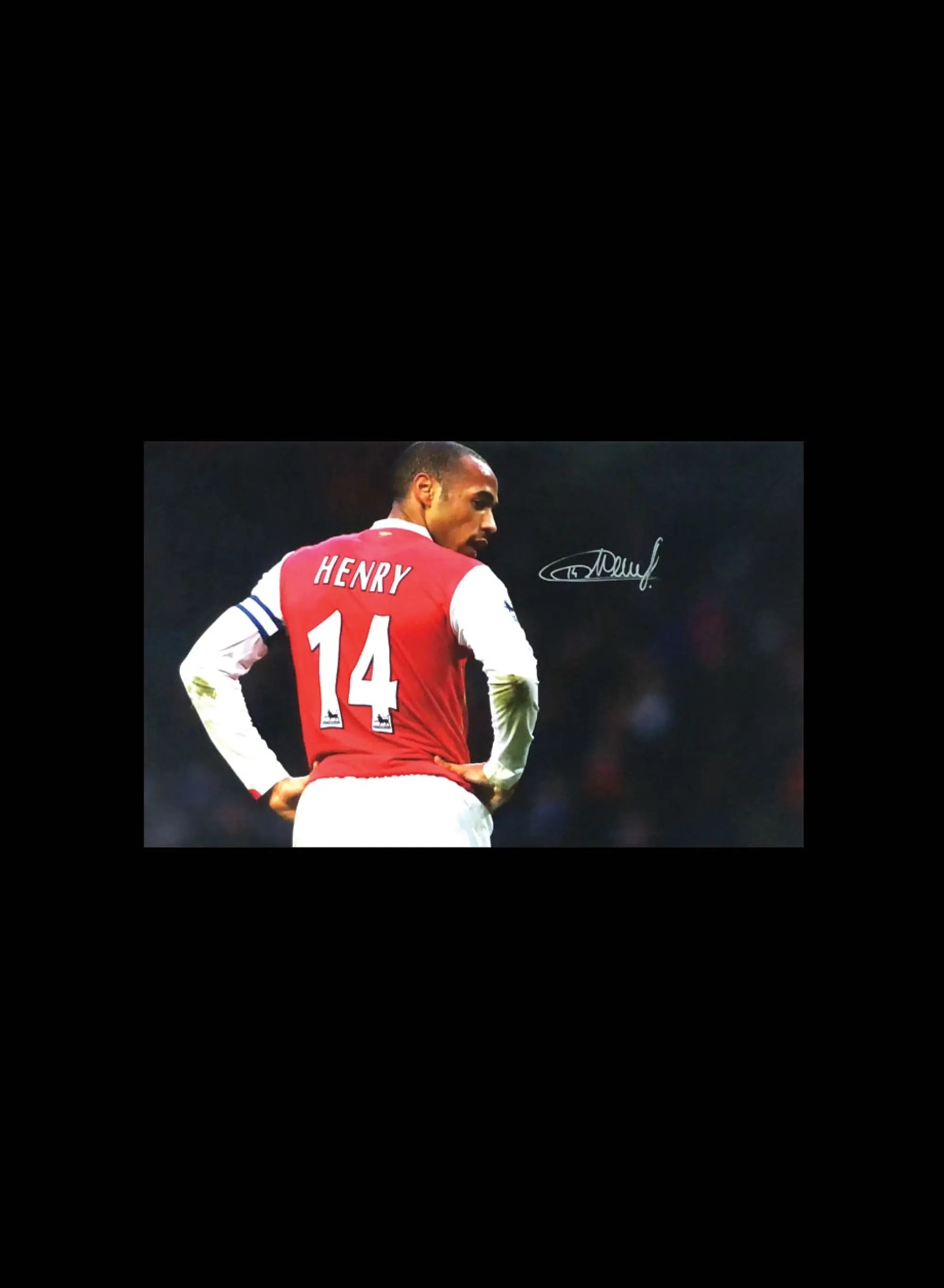 Champion Thierry Henry signed Arsenal 20x 30 photo