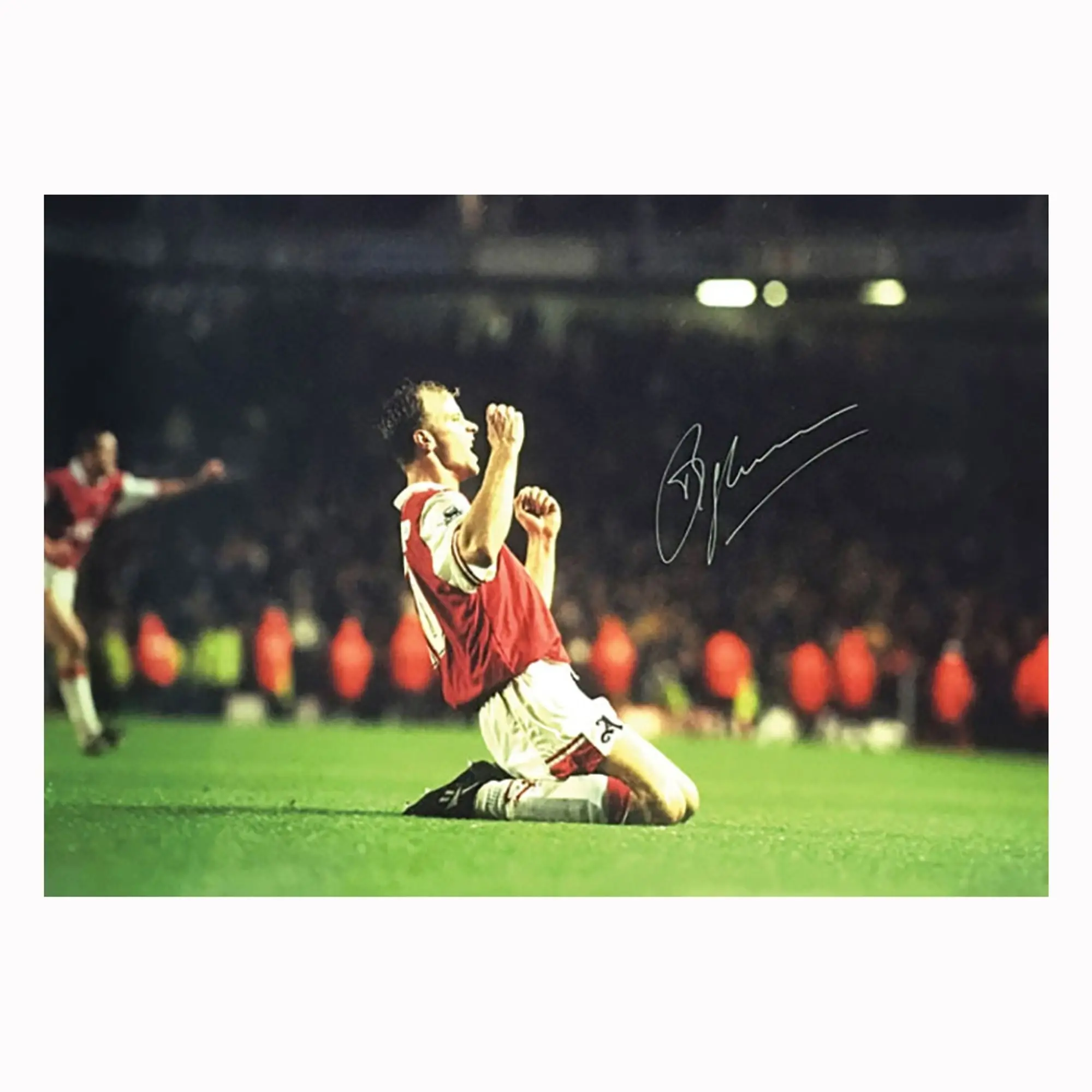 Champion Dennis Bergkamp signed Arsenal 20x 30 photo
