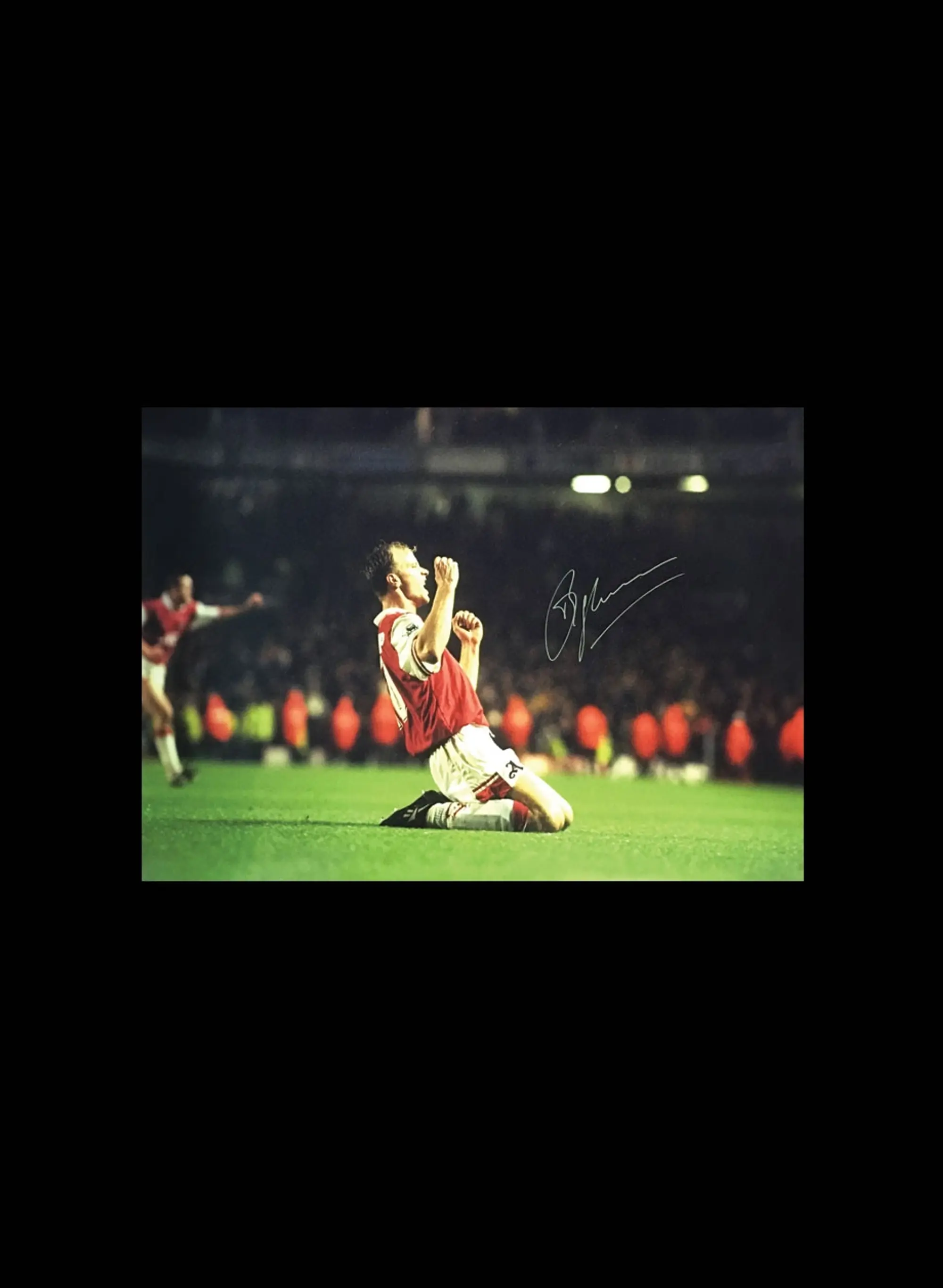 Champion Dennis Bergkamp signed Arsenal 20x 30 photo