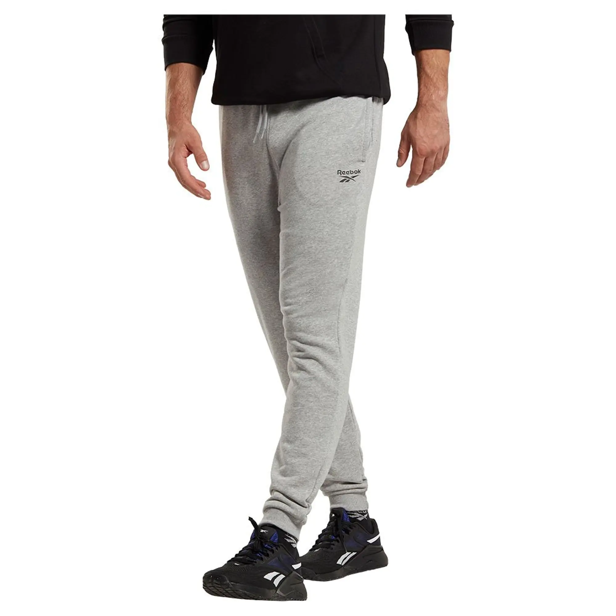 Reebok Mens Identity French Terry Joggers in Grey Heather Cotton