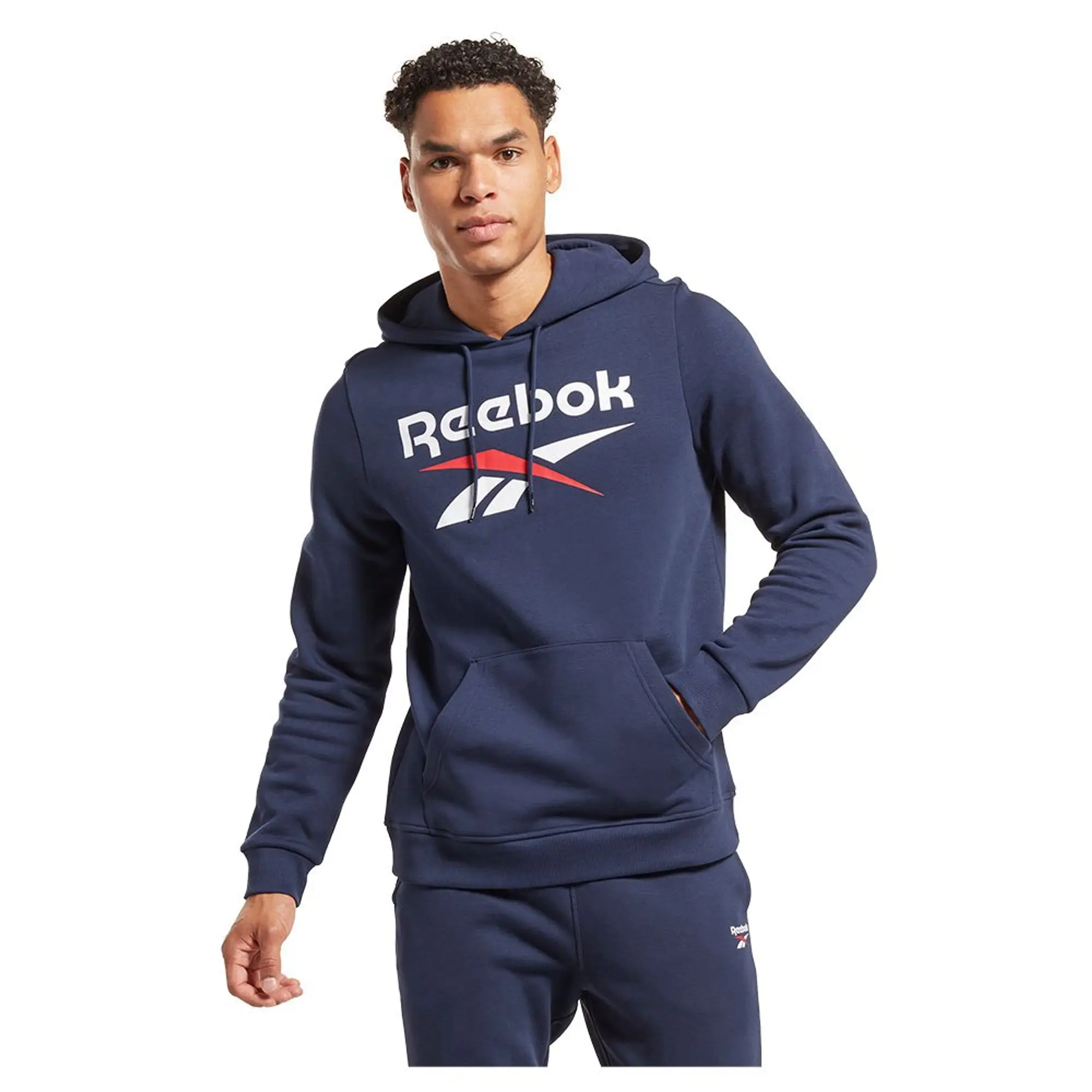 Reebok Identity Fleece Stacked Logo Pullover Sweatshirt