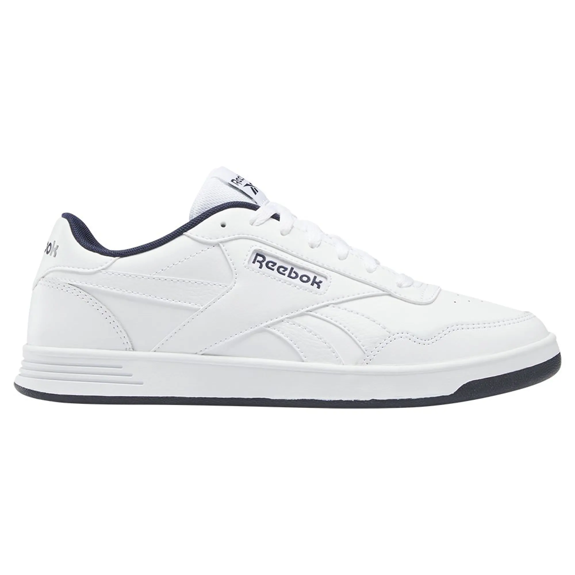 Reebok Mens Classics Court Advance Trainers in White Navy - Blue & White Leather (archived)