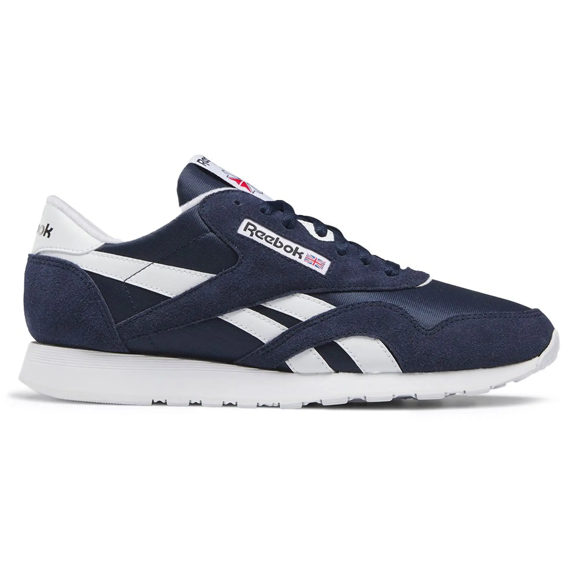 Reebok Mens Classics Classic Nylon Trainers in Navy-White Textile