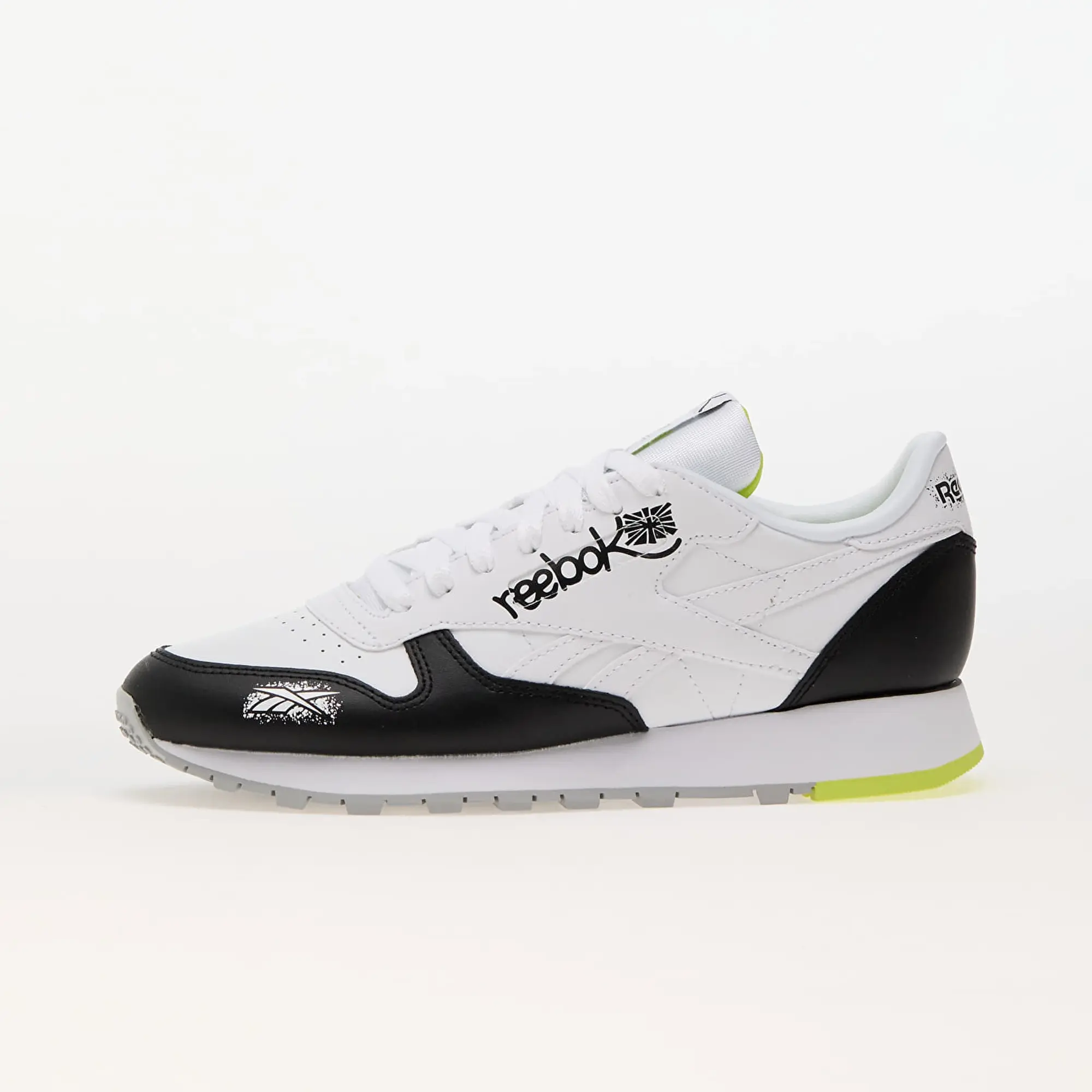 Sneakers Reebok Classic Leather Core Black/ Ftw White/ Acid Yellow Eur 43