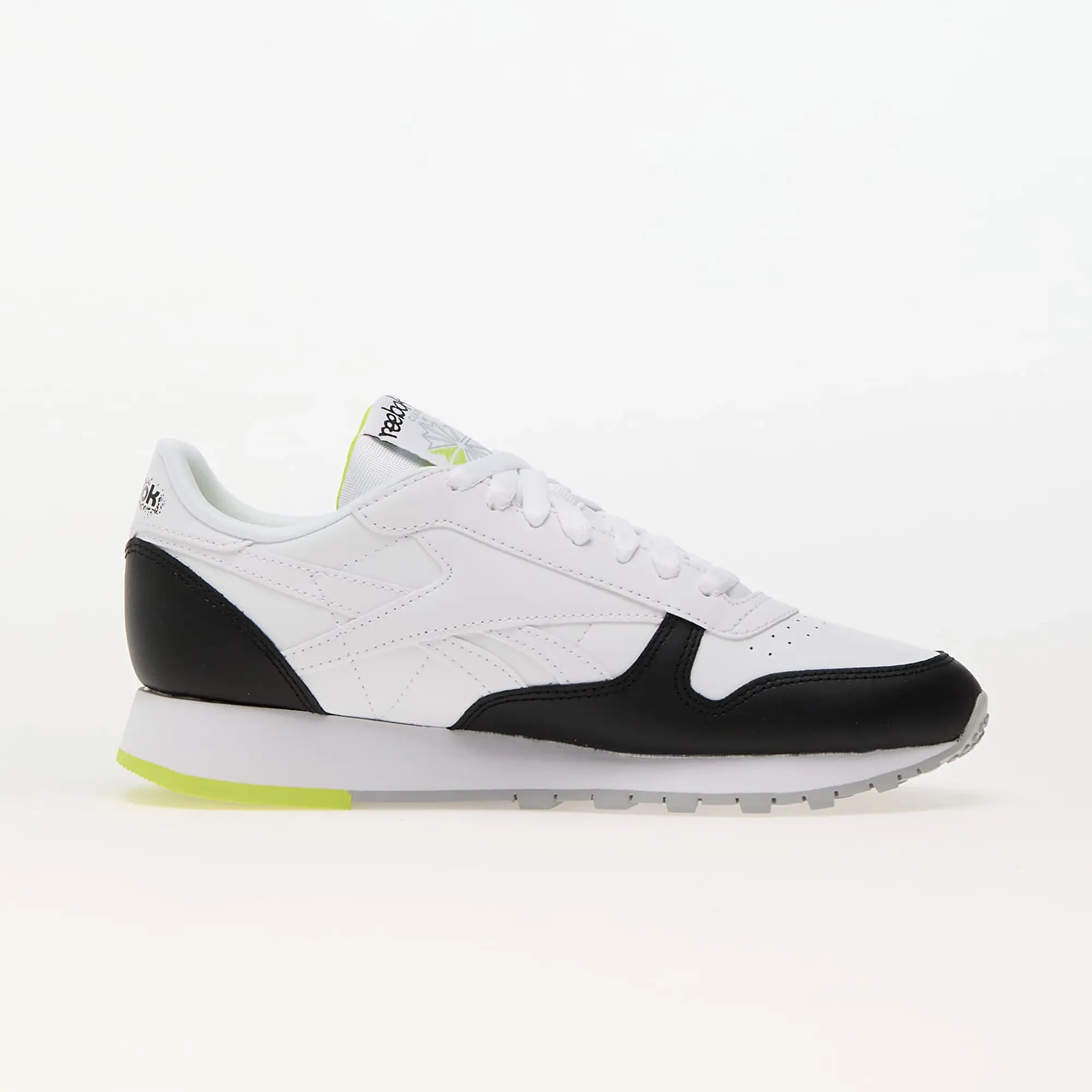 Sneakers Reebok Classic Leather Core Black/ Ftw White/ Acid Yellow Eur 43