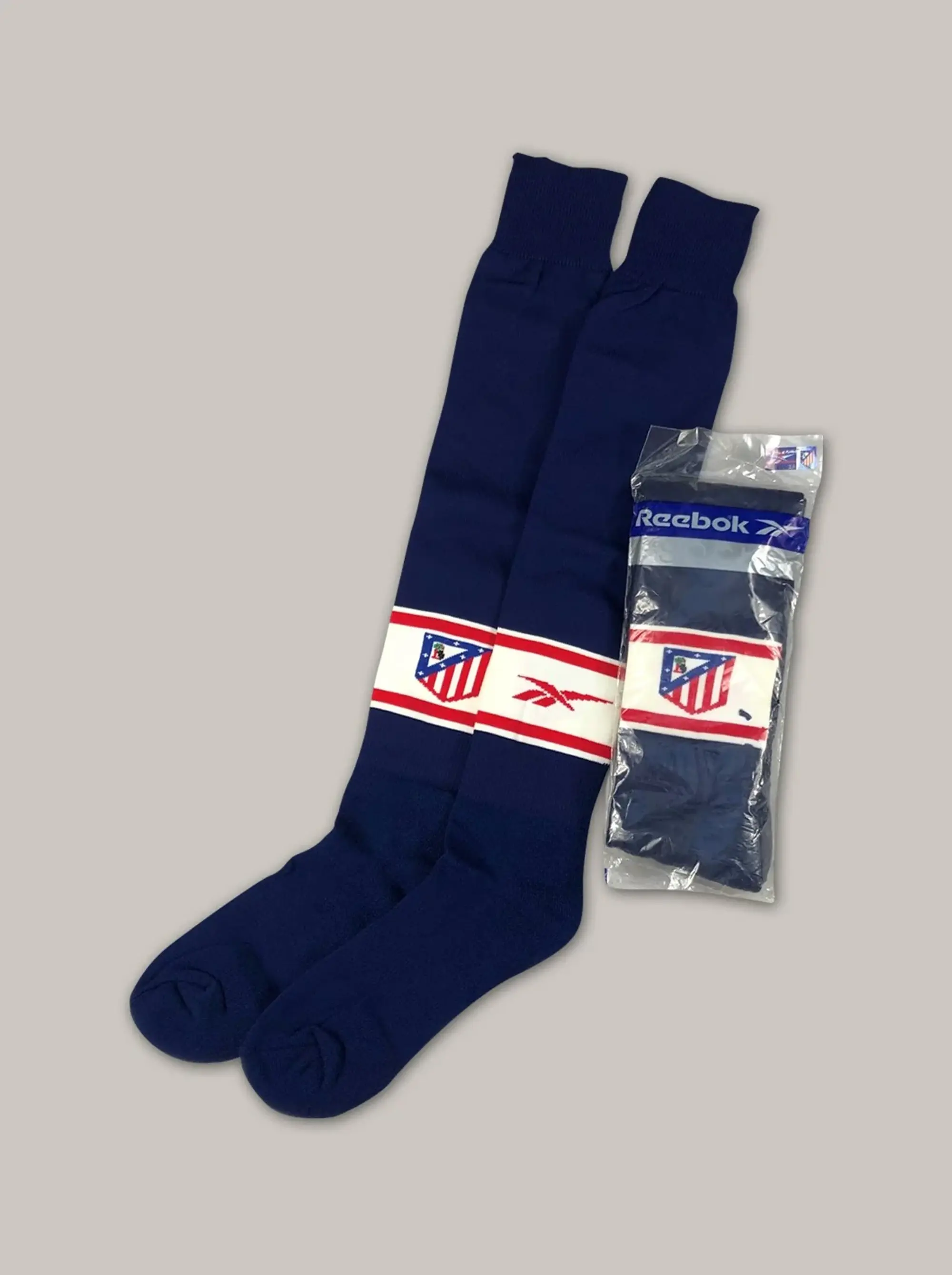 1998/99 ATLETICO MADRID AWAY SOCKS (MULTIPLE SIZES) REEBOK, Large / Atletico Madrid / 1998