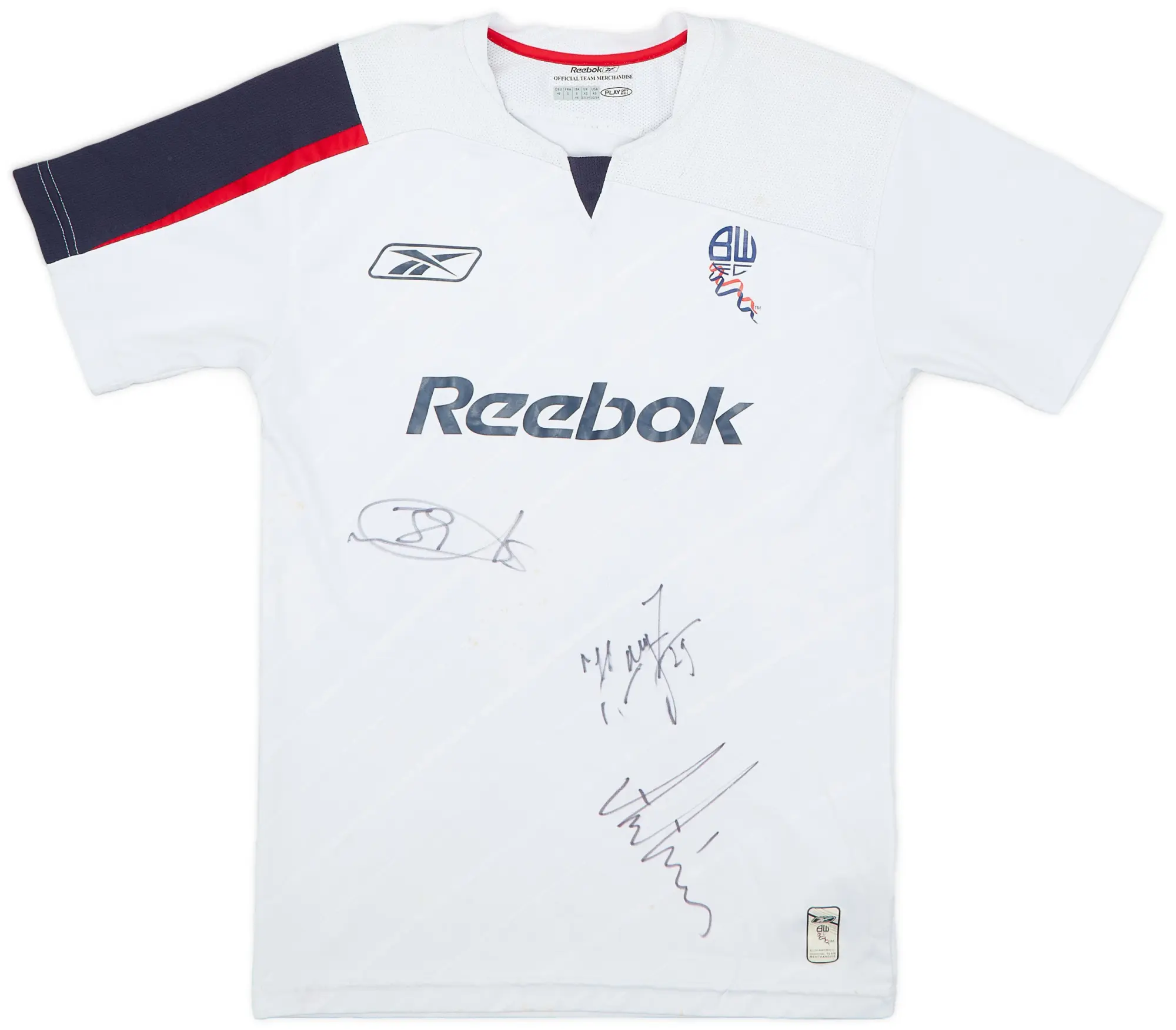 Reebok 2005-07 Bolton Signed Home Shirt - 5/10 - (XS)