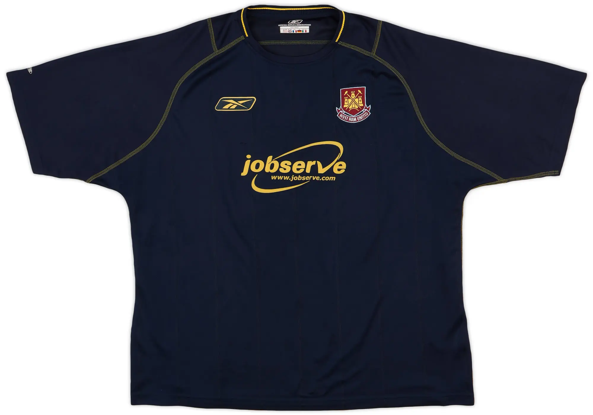 Reebok 2003-04 West Ham Away Shirt - 6/10 - (XL)