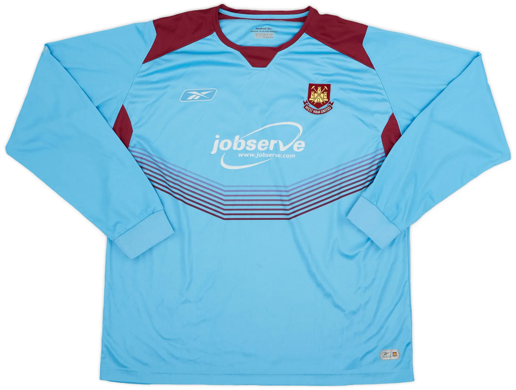 Reebok 2004-06 West Ham Away L/S Shirt - 7/10 - (XL)