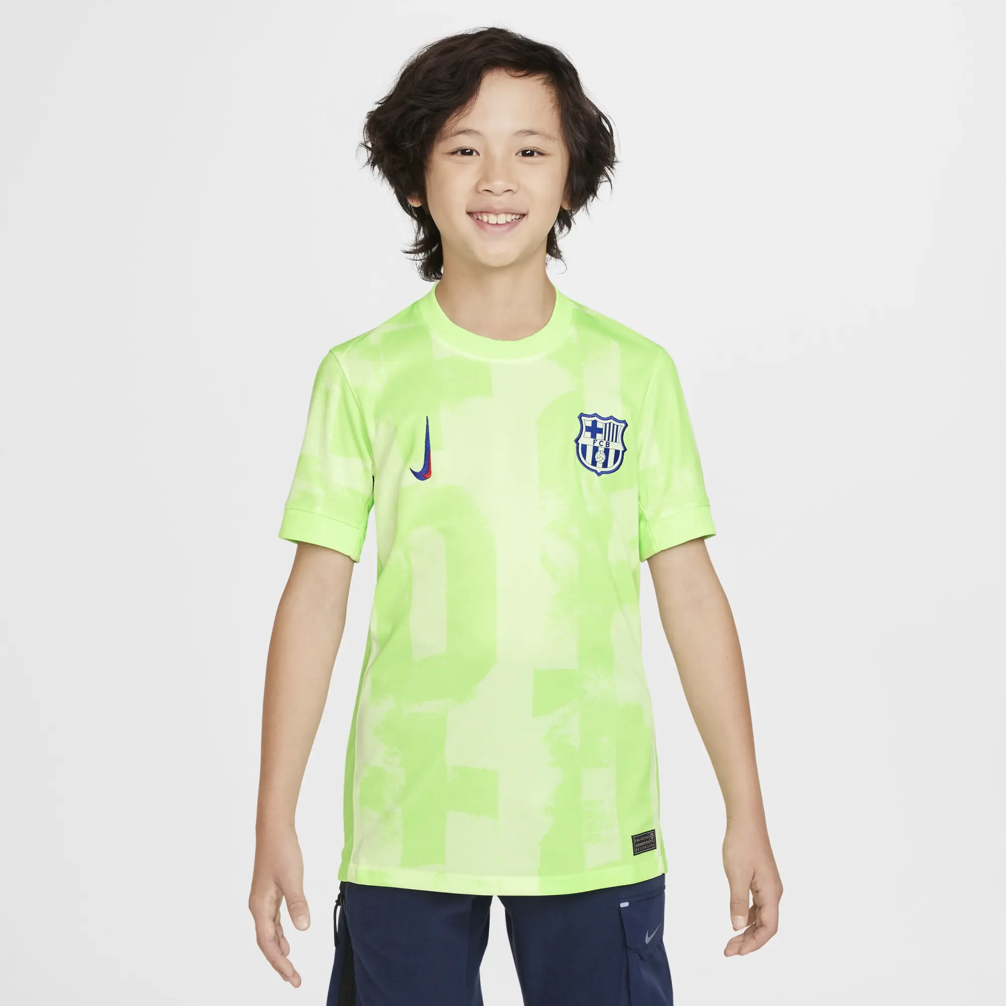 F.C. Barcelona 2024/25 Stadium Third Older Kids' Nike Dri-FIT Football Replica Shirt - Yellow - Polyester