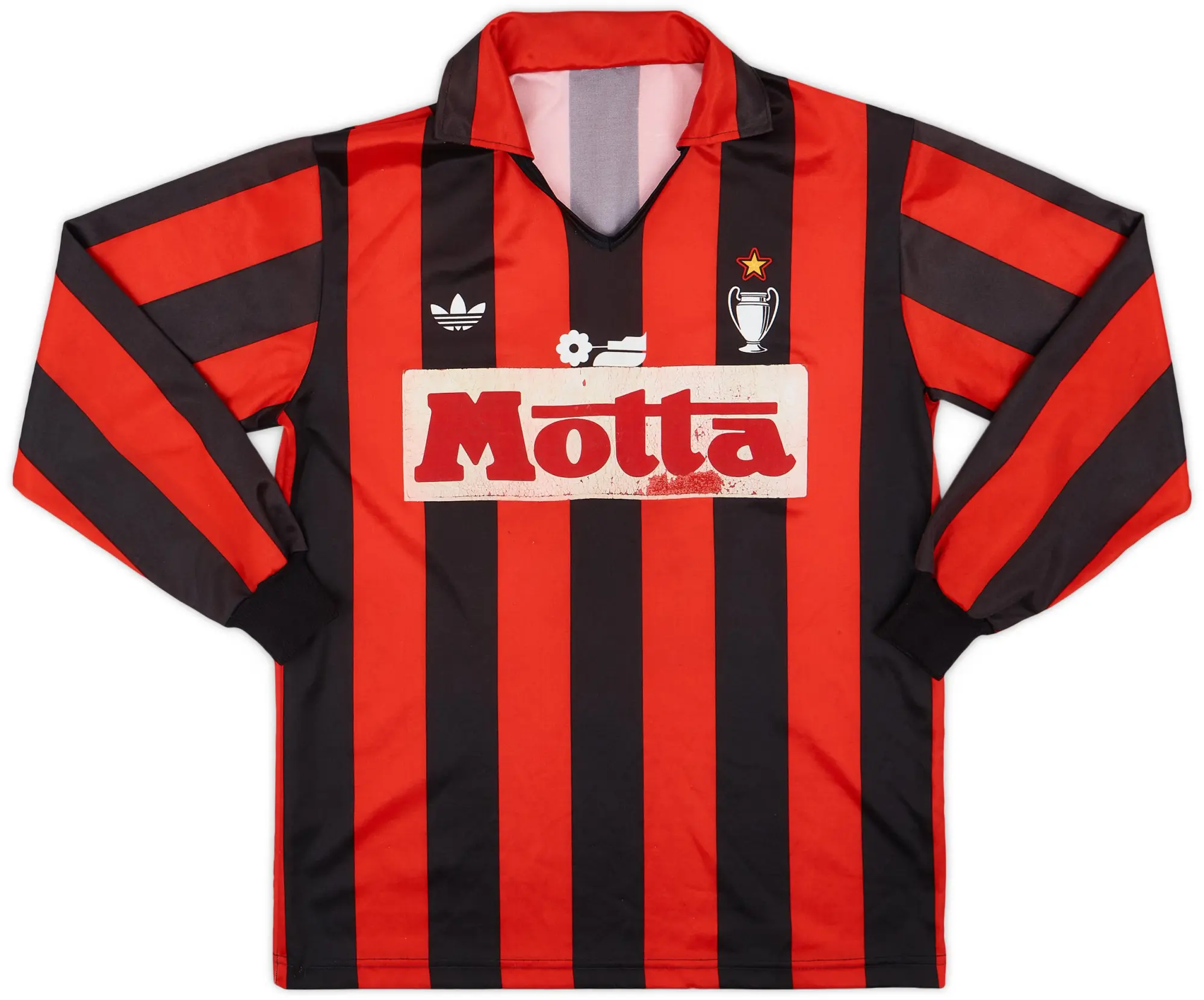 adidas 1990 91 AC Milan Basic Home L S Shirt 6 10 L ACMH90141594used FOOTY.COM