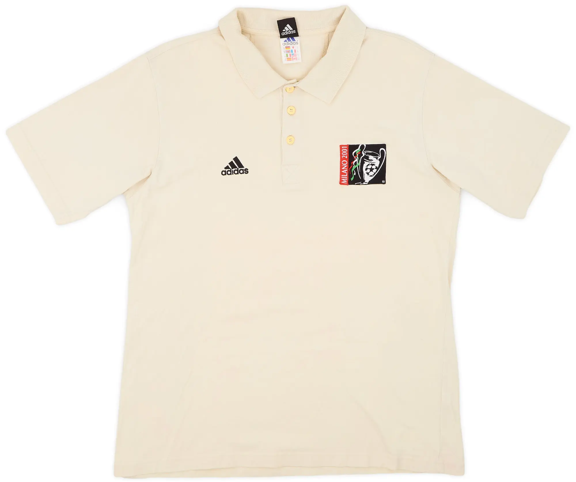 2000-01 adidas 'Champions League Milano 2001' Polo Shirt - 9/10 - (M)