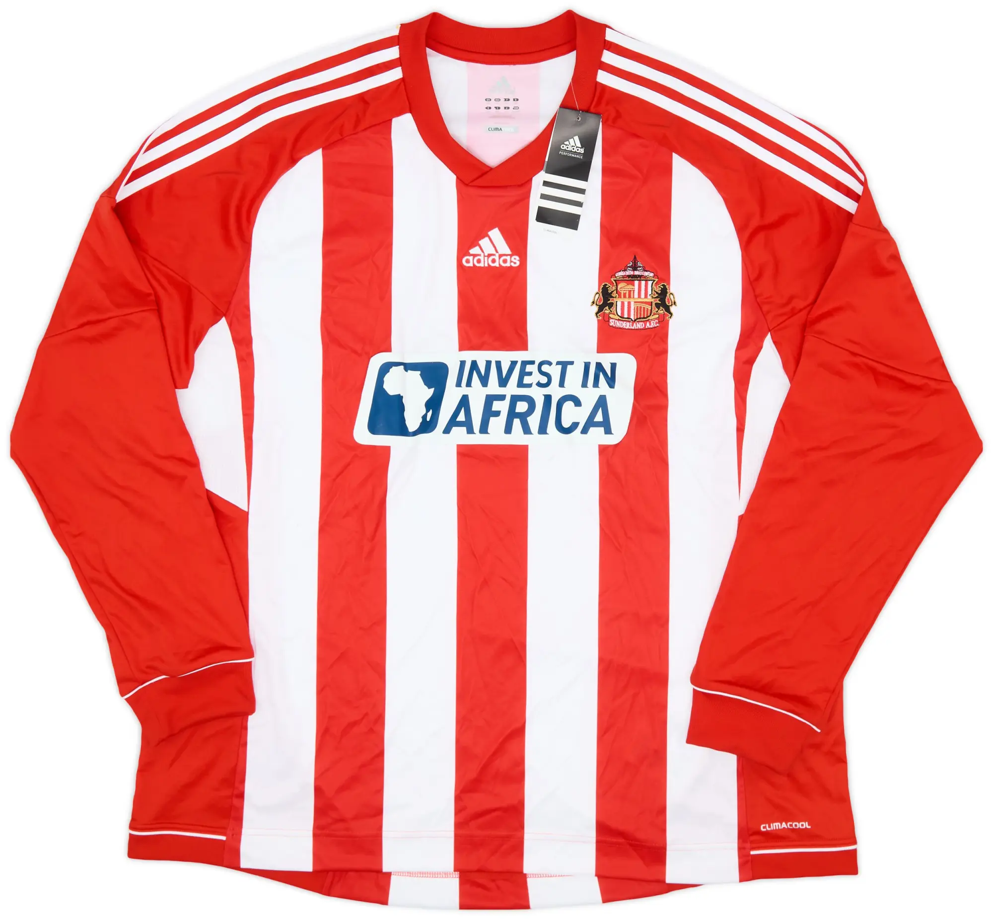 adidas 2012-13 Sunderland Home L/S Shirt (XXL)