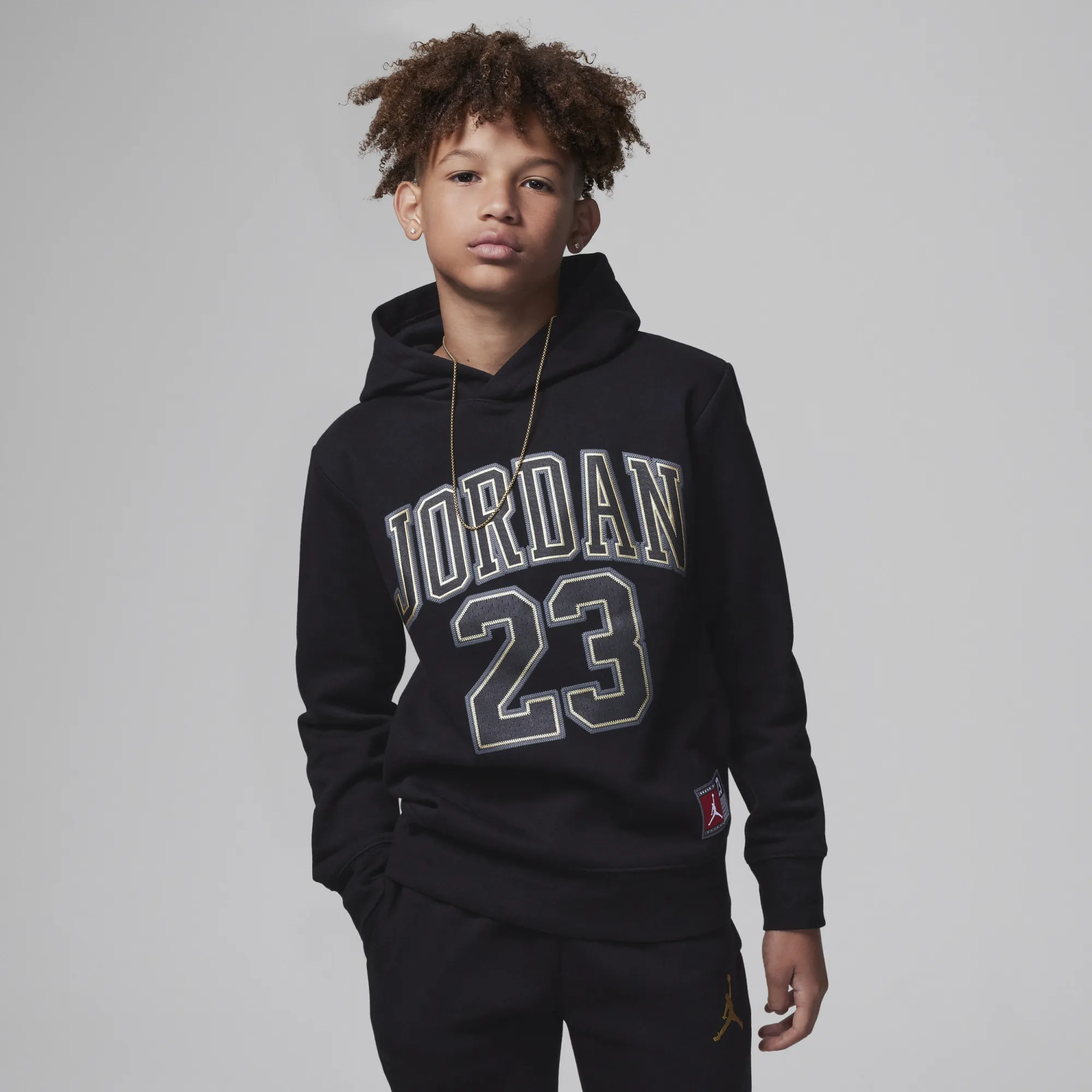 Nike Jordan Fleece Pullover Hoodie Older Kids Hoodie - Black - Cotton/Polyester