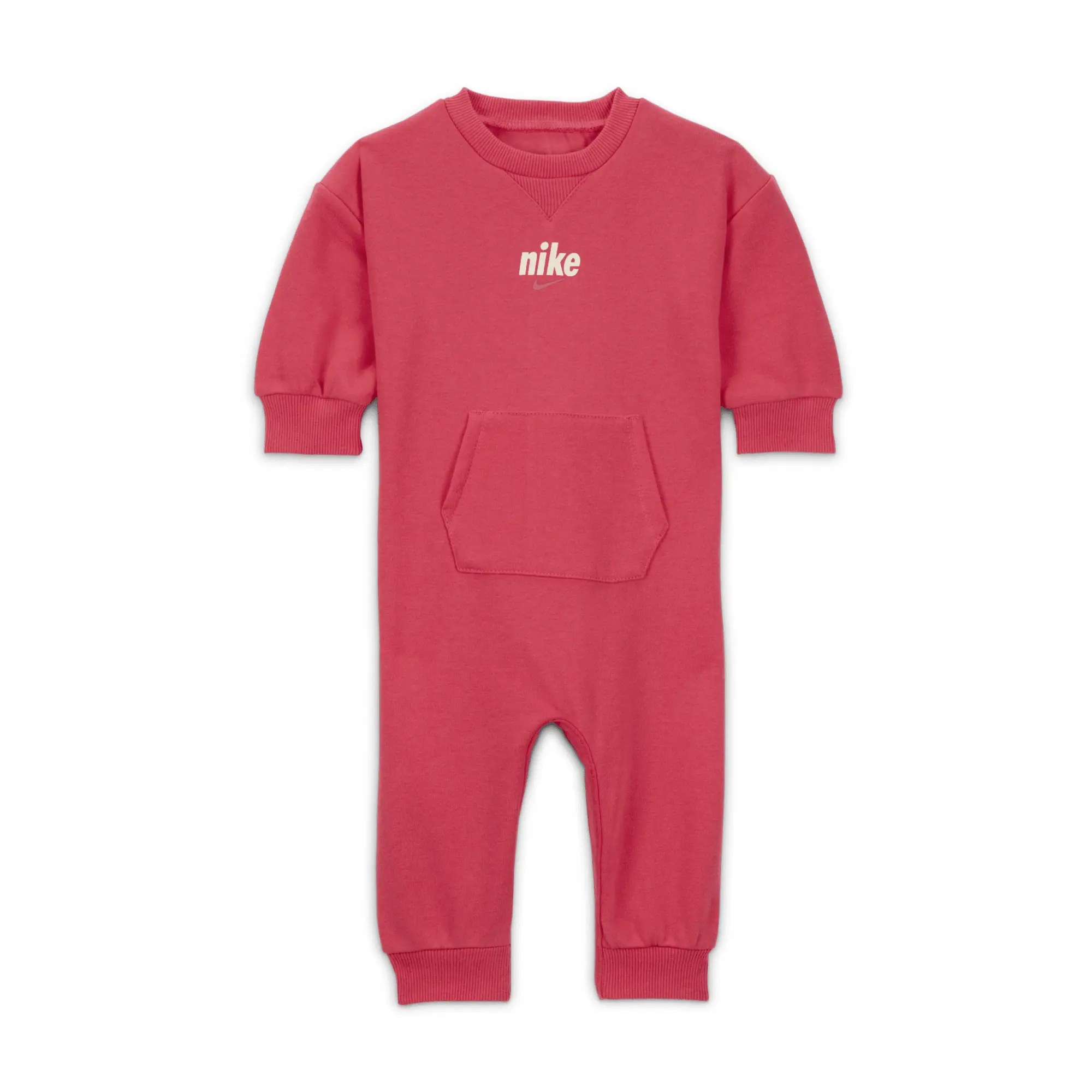Nike Everyone From Day One Baby (0–9M) Crew Overalls - Pink - Cotton