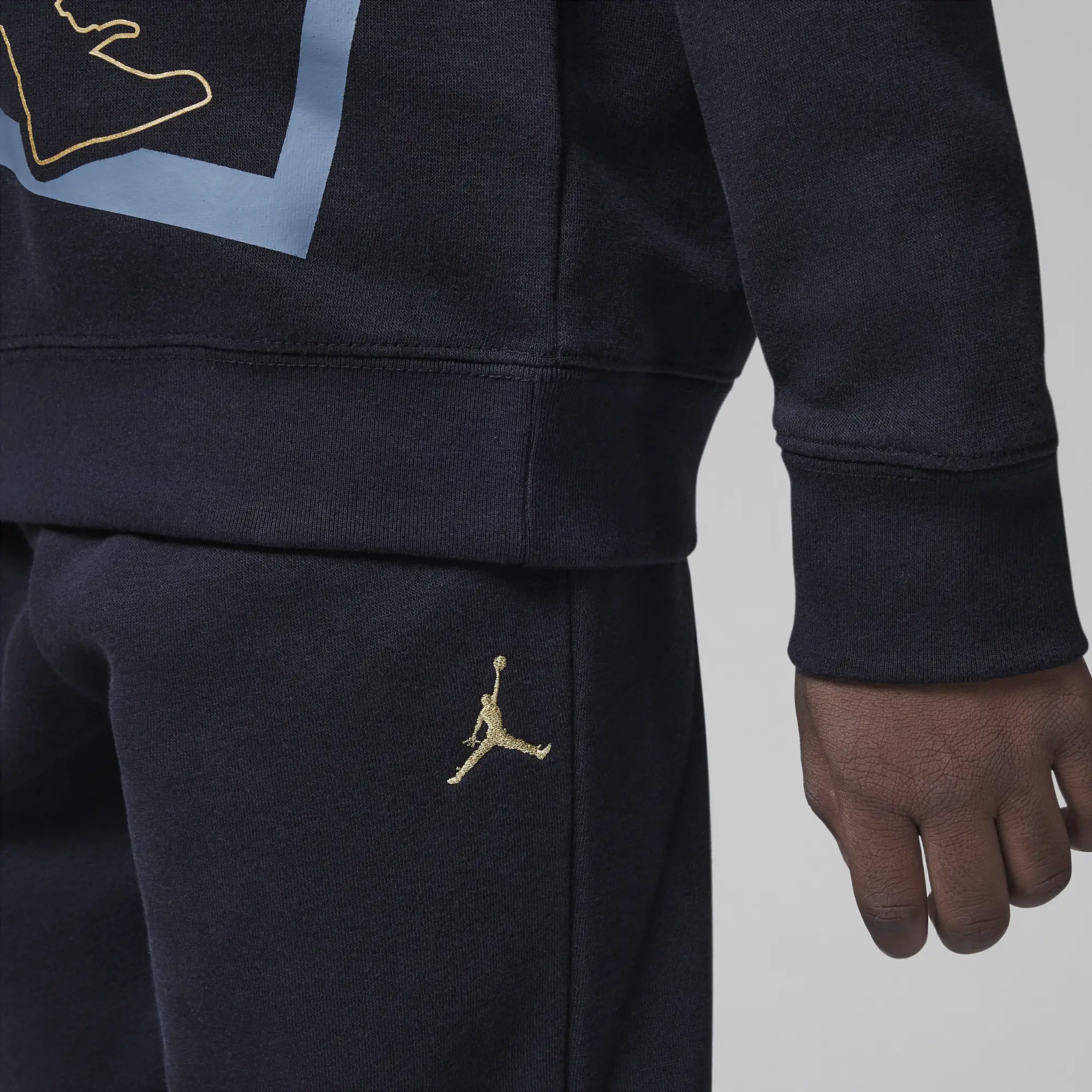 Nike Jordan 'See Me Shine' Younger Kids' 2-Piece Pullover Hoodie Set - Black - Cotton