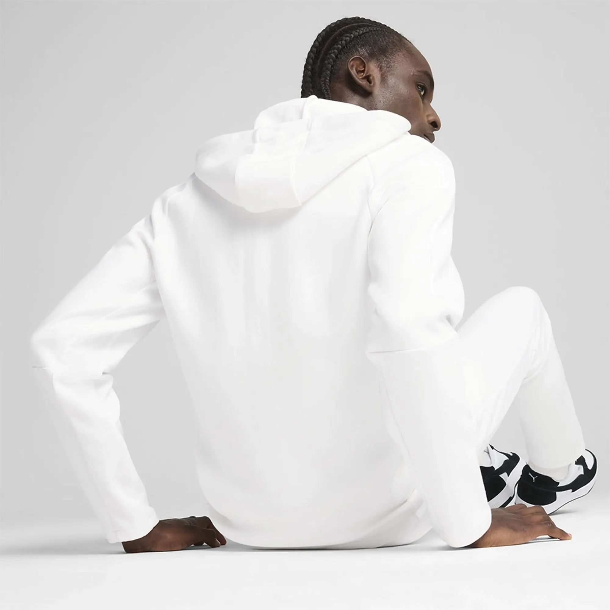 Puma  EVOSTRIPE FULL ZIP HOODIE  men's Tracksuit jacket in White