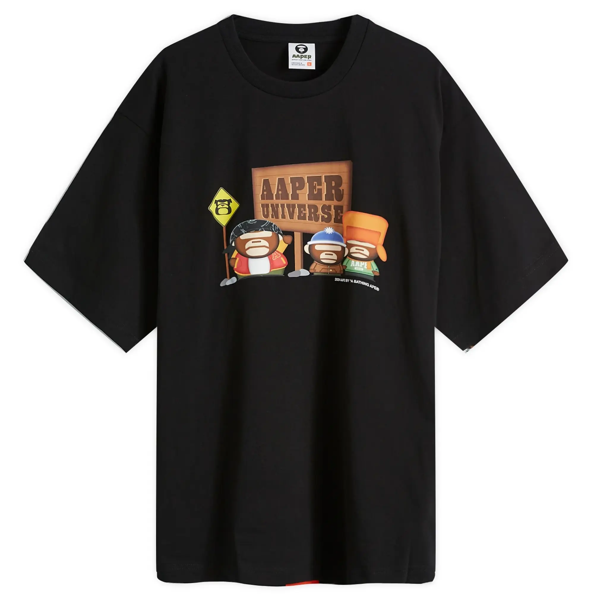 A Bathing Ape AAPE AAPER Universe T-Shirt Black
