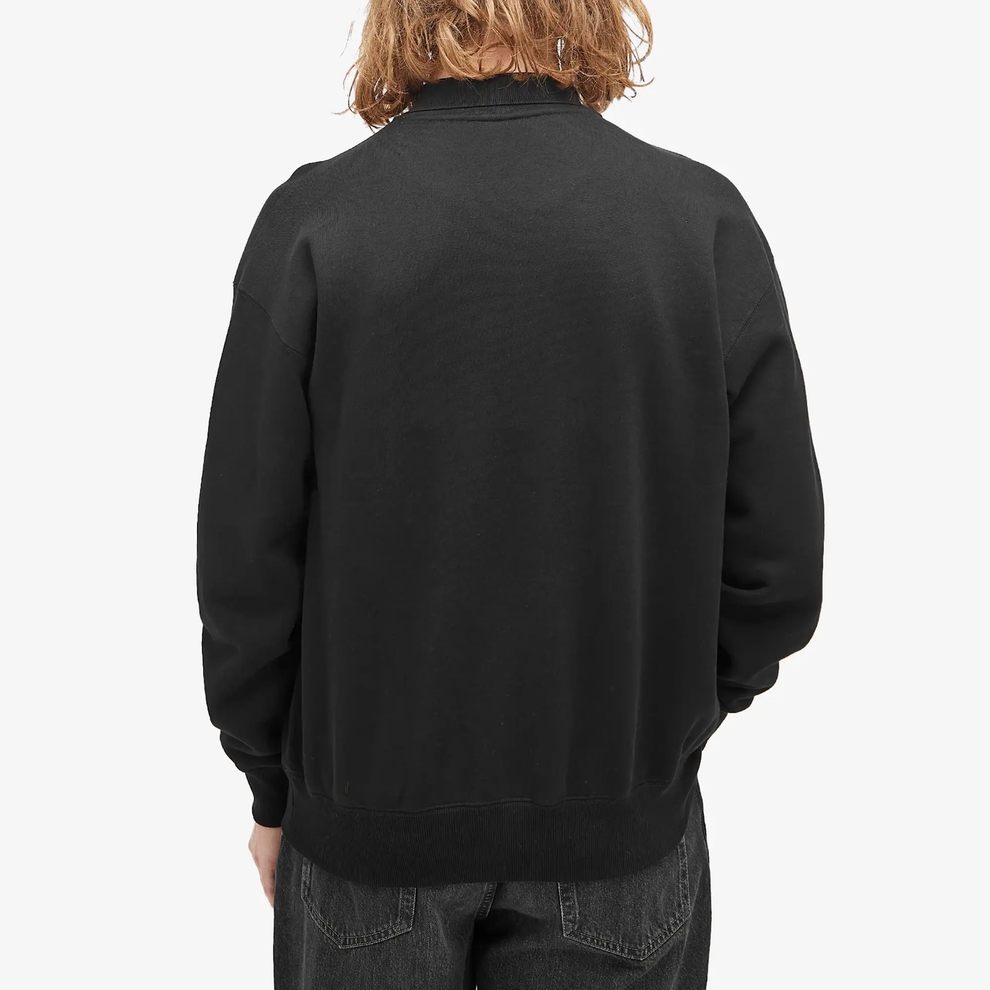 Auralee Men's Super Soft Polo Sweat Black