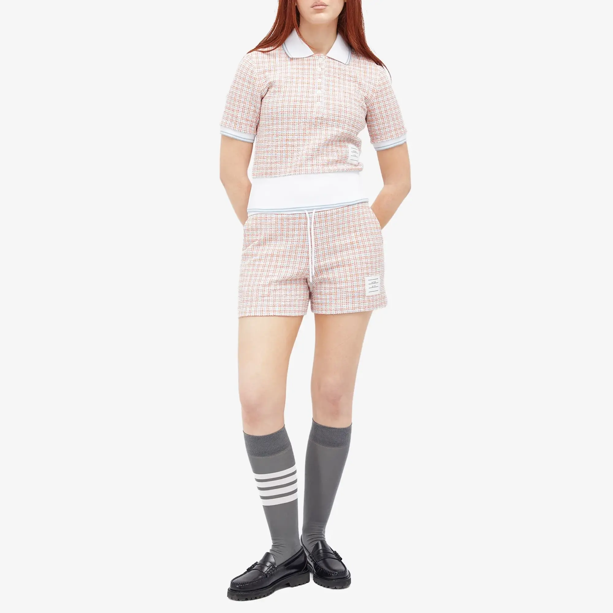 Thom Browne Women's Tweed Shorts Orange